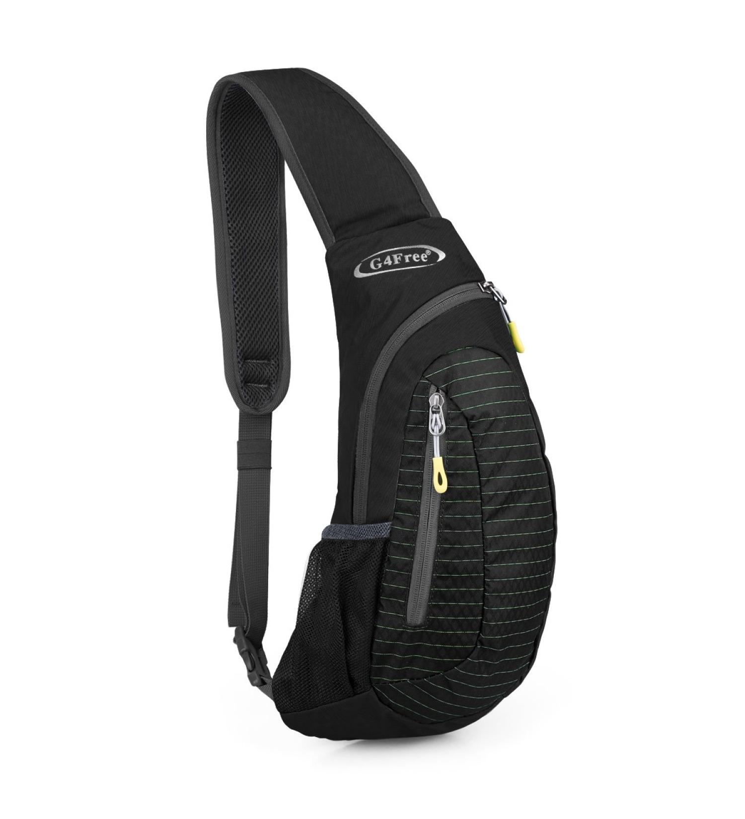 Buy G4Free Light Breast Pocket Sling Backpack - Perfect Travel & Cycling Bag | Black Triangle Shoulder Pack - Buy Online on SooperMarket.com
