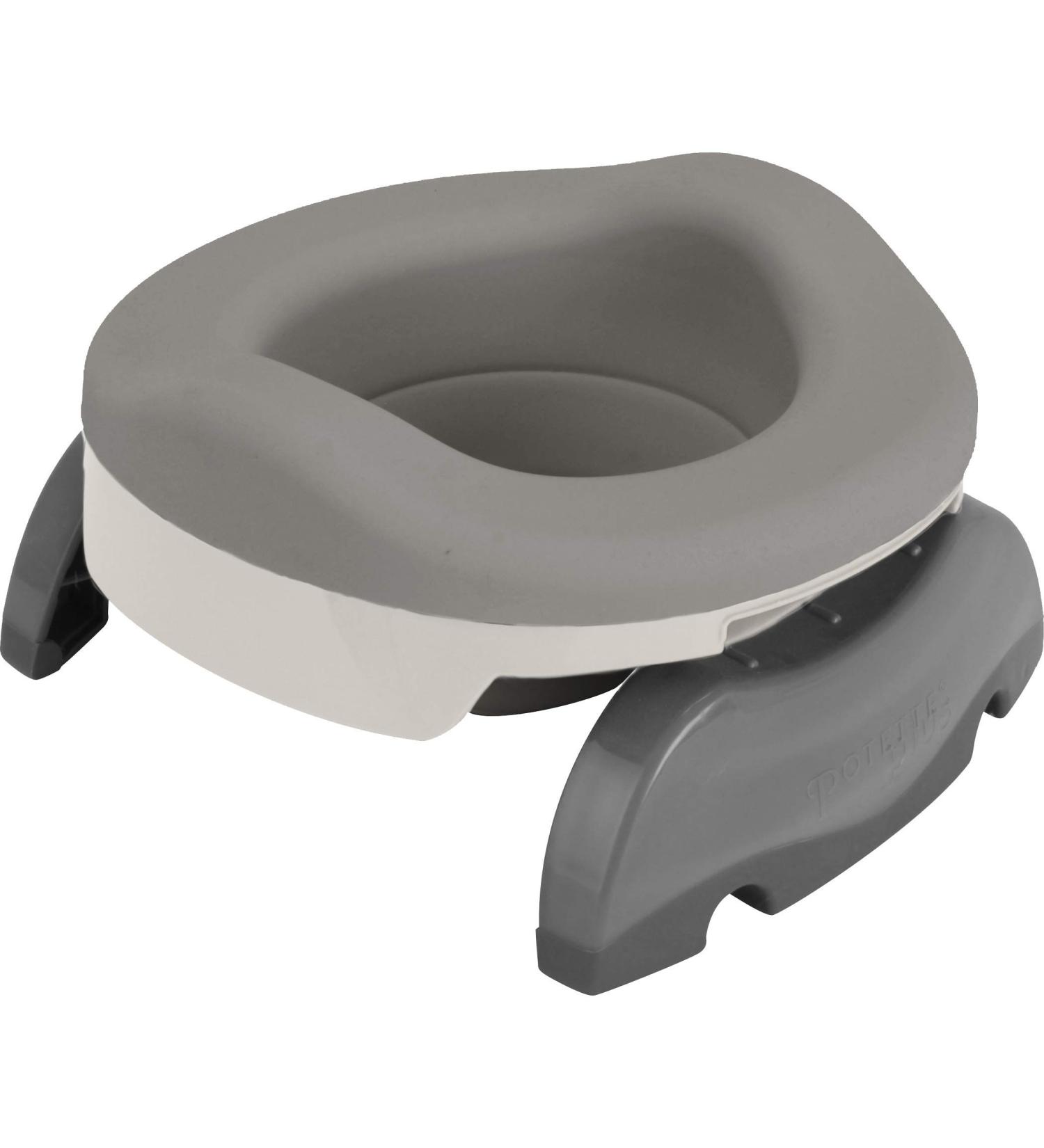 Potette Plus Potty Value Pack - Kalencom 2in1 Portable Potty & Reusable Collapsible Liner (White/Gray) - Buy Online on SooperMarket.com