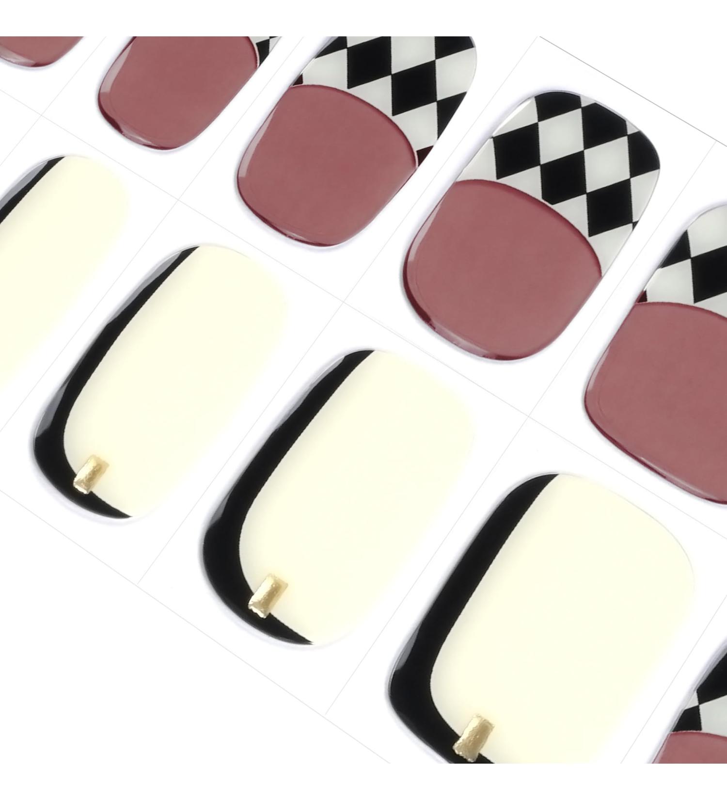 DANNI & TONI 28 Semi Cured Nail Wraps | Soft Self-Adhesive Gel Stickers | Salon-Quality Manicure Set - Buy Online on SooperMarket.com