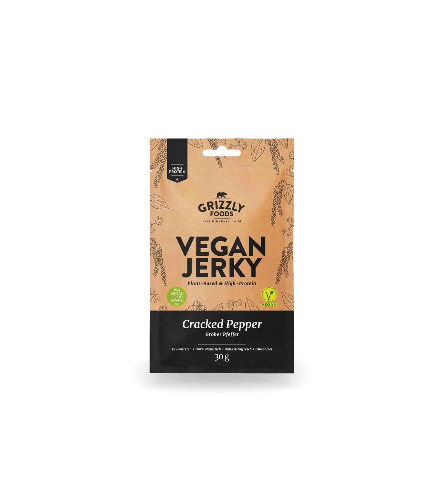 Vegan Jerky Cracked Pepper Vegan dried meat in a set (480g (16 x 30g))