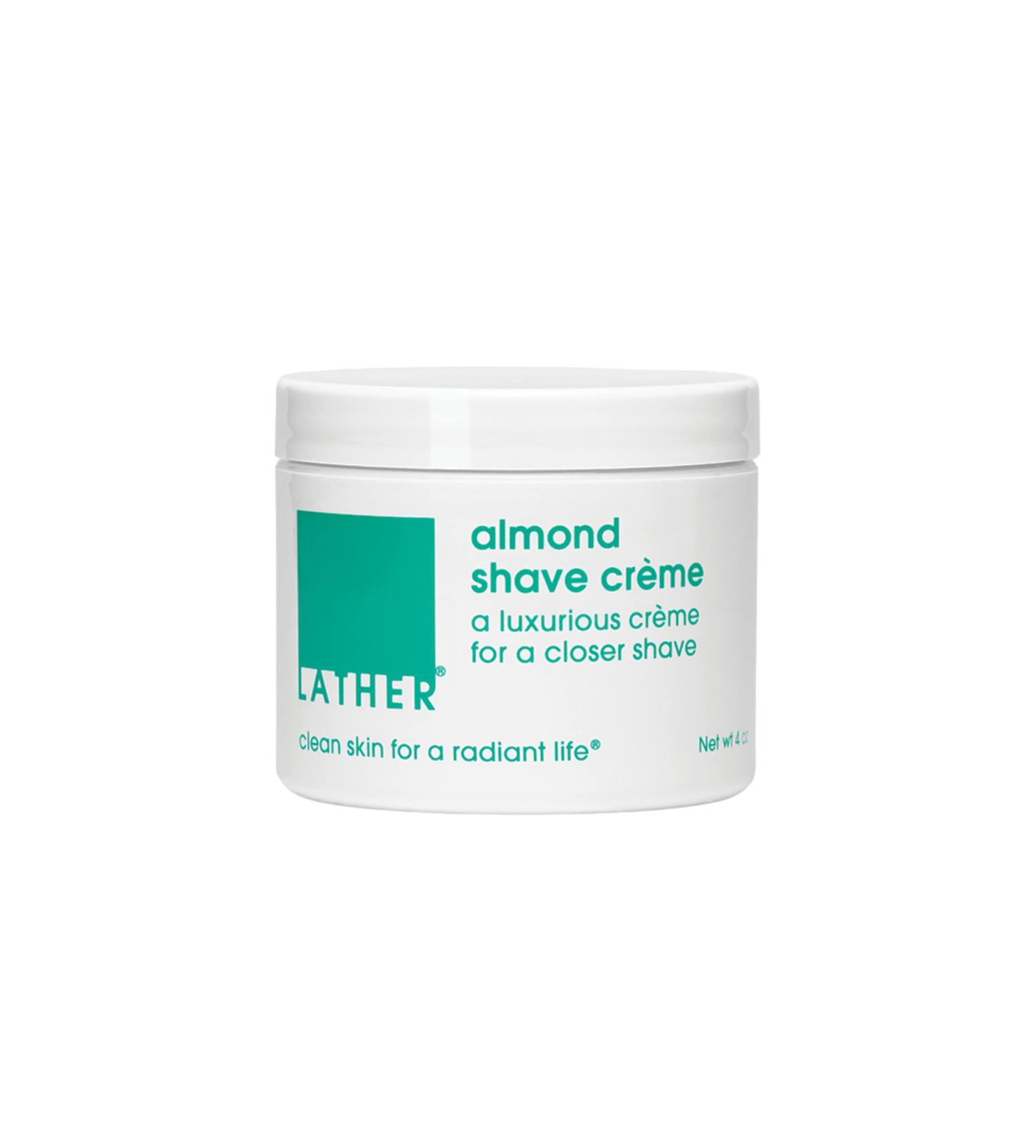 LATHER Almond Shaving Cream - Vegan Non-Foaming Shave Butter for Sensitive Skin | Gentle & Smooth Shaving Cream for Men & Women | 4 Oz - Buy Online on SooperMarket.com