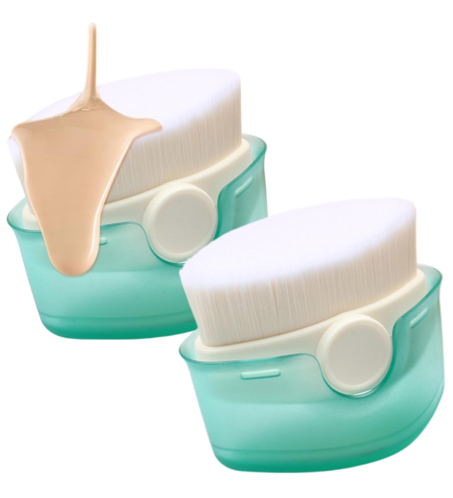 2pcs Sunscreen Applicator for Kids Sunscreen Lotion Applicator Set with Protective Cap Fast Brush Liquid Cream Powder sunblock applicator for kids - Buy Online on SooperMarket.com