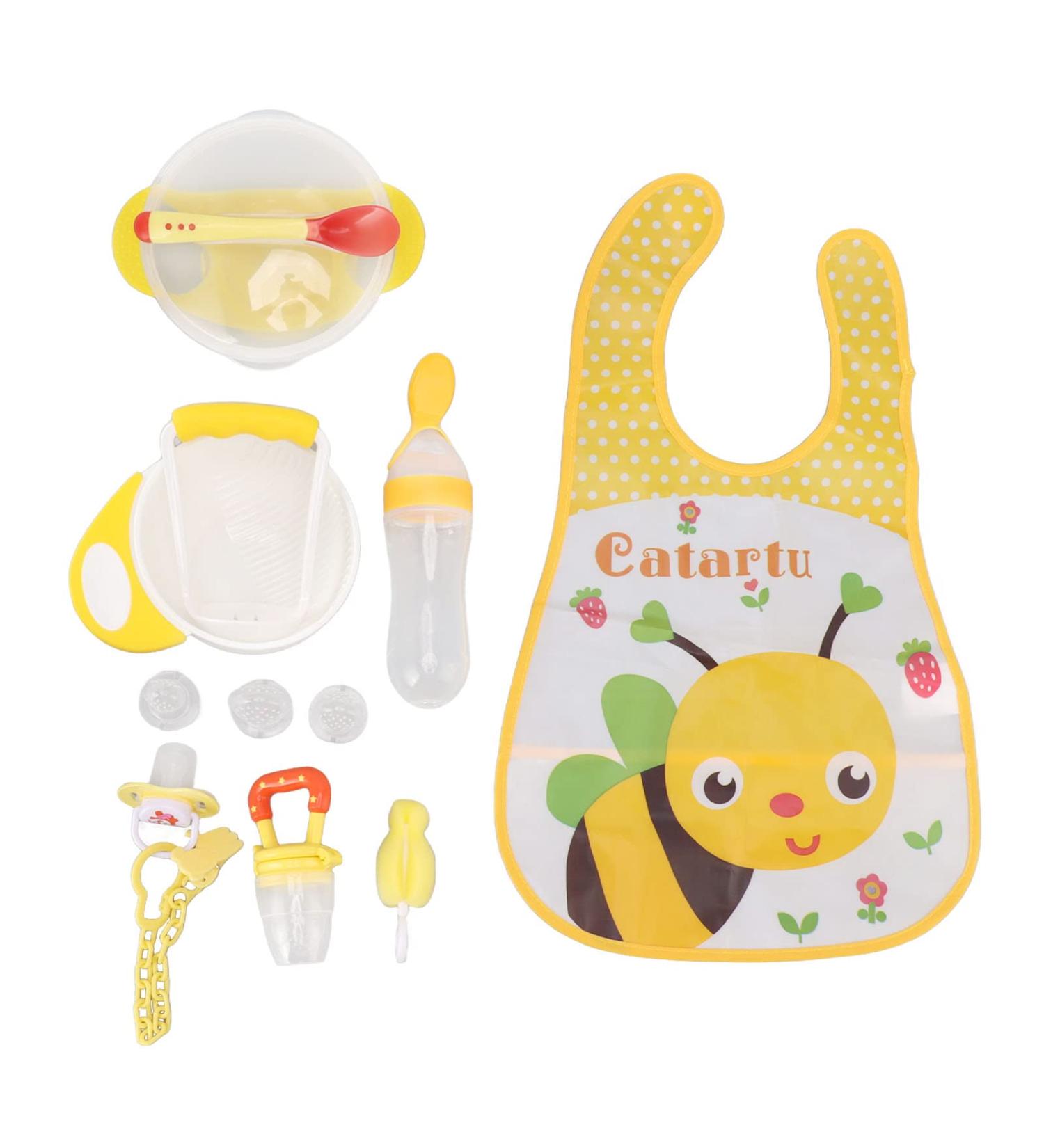 Compact Safe Baby Feeding Set - Space-Saving PP-Silicon Eating Cards for Toddlers | Perfect for Home & Travel - Relief for Discriminative Eating - Buy Online on SooperMarket.com