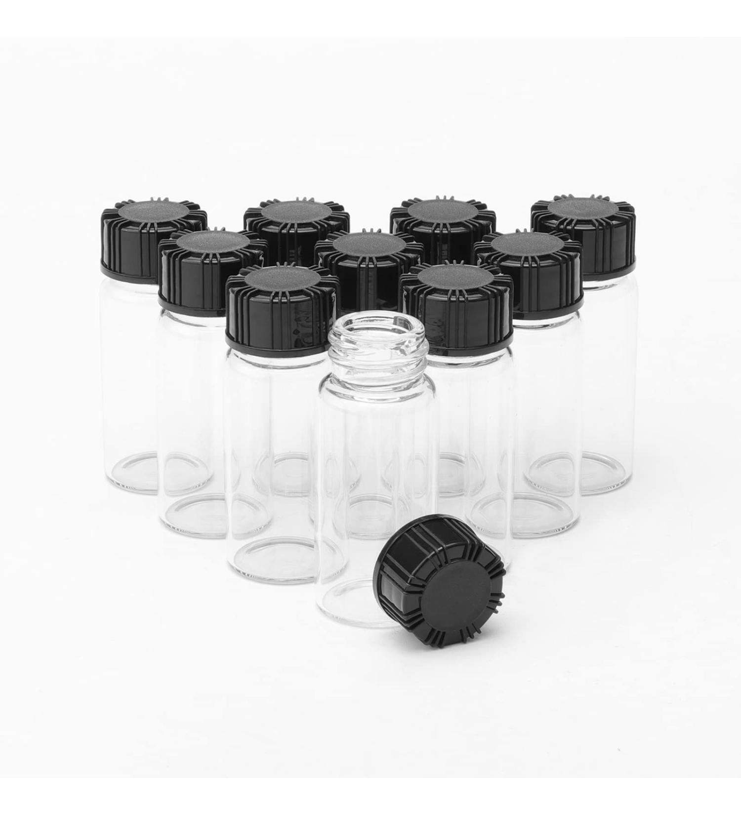 10ml Glass Vials - Transparent Colorless Pack of 10 - Ideal for DIY Crafts & Storage | International Shipping Available - Buy Online on SooperMarket.com