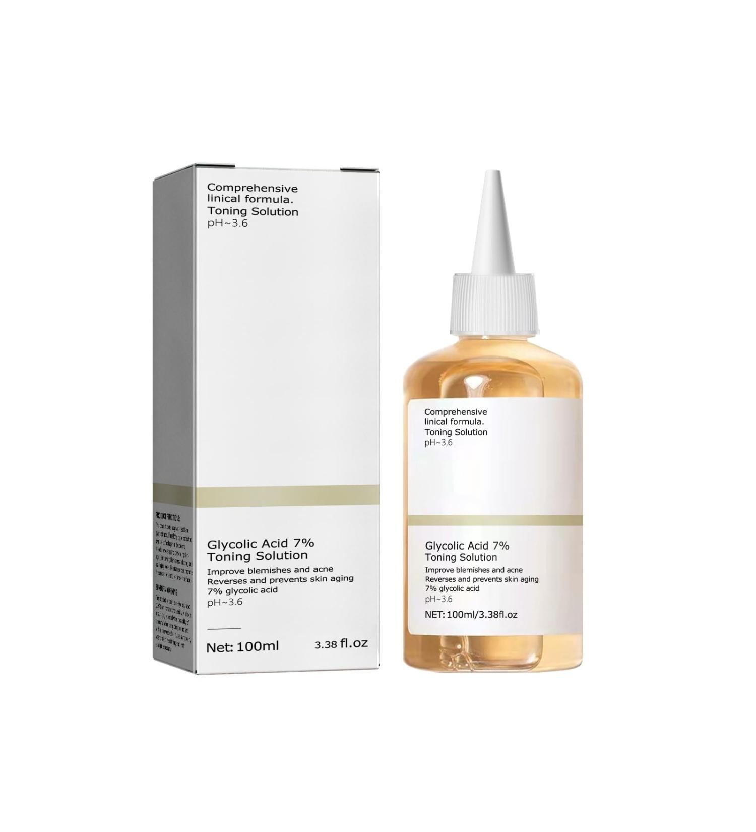 Glycolic Acid Toner Glycolic Acid Toning Resurfacing Glycolic Acid Peeling 7% Glycolic Acid Peeling Toner Toning Solution Glycolic Acid 7% Toner Peeling Toner for Body Face Skin with Dark Spots - Buy Online on SooperMarket.com