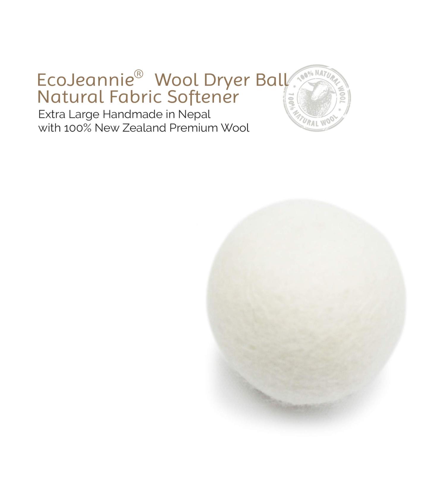 Premium XL Organic Wool Dryer Ball - Eco-Friendly Natural Non-Toxic & Unscented for Effective Laundry Care - Buy Online on SooperMarket.com