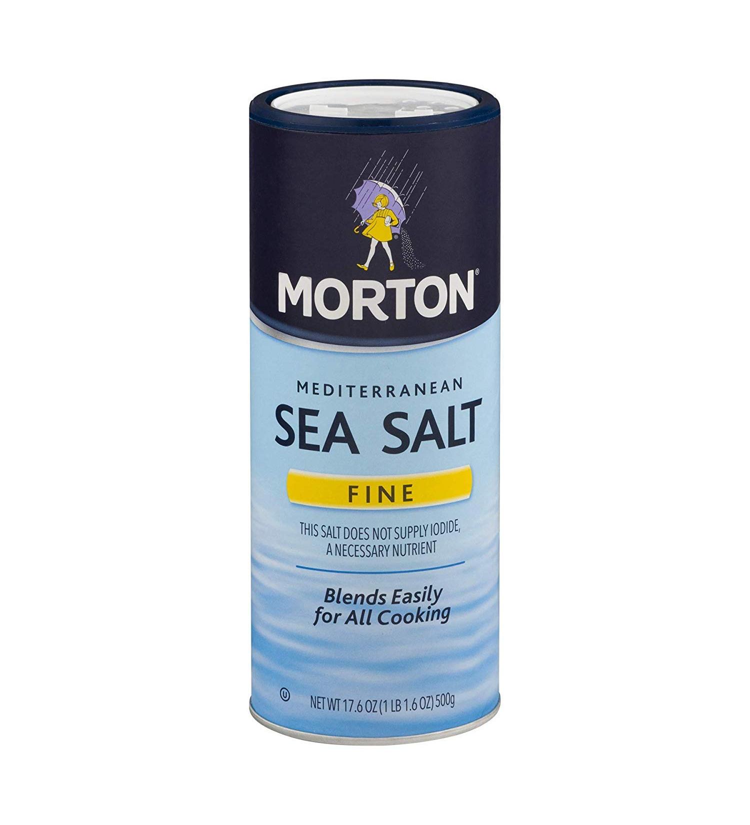 Morton Fine Mediterranean Sea Salt 17.6 oz. (pack of 2)
