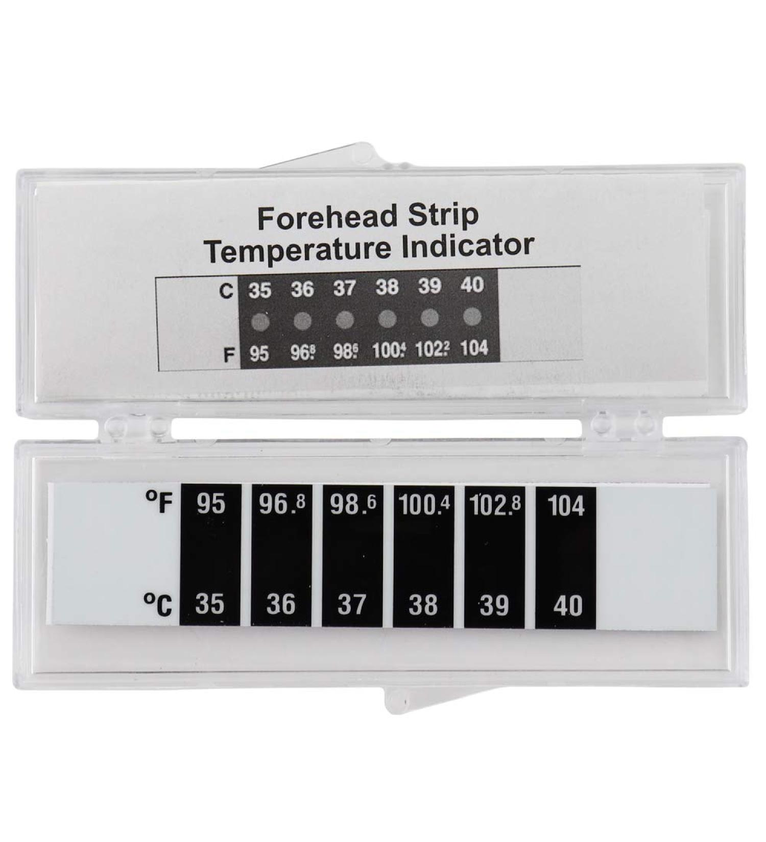 Forehead Thermometer Temperature Indicator Forehead Strip with Protective Case - The Easiest Temperature Thermometer to Use - Buy Online on SooperMarket.com