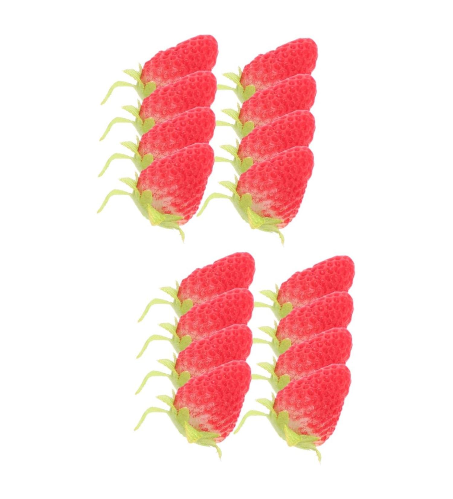 ABOOFAN 20 Pcs Simulated Strawberry Model Home Decor Fruit Artificial Strawberry Model Strawberry Ornament Simulation Strawberry Avocado Faux Strawberries Ornaments Fake Strawberries Pvc As Shownx2pcs 3.80X2.50X1.50CMx2pcs - Buy Online on SooperMarket.com