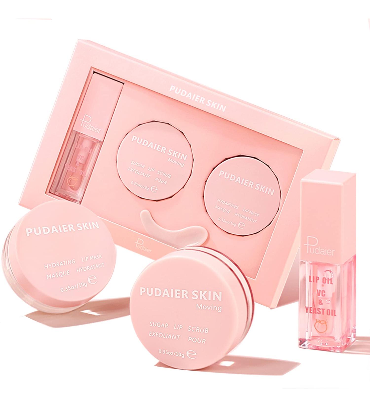 Skynest 3 Pcs Lip Care Kit - Hydrating Lip Glow Oil, Moisturizing Lip Mask, Exfoliating Lip Scrub - Plumping Makeup Set for Shiny, Nourishing Lips - Dry Lips Treatment - Buy Online on SooperMarket.com