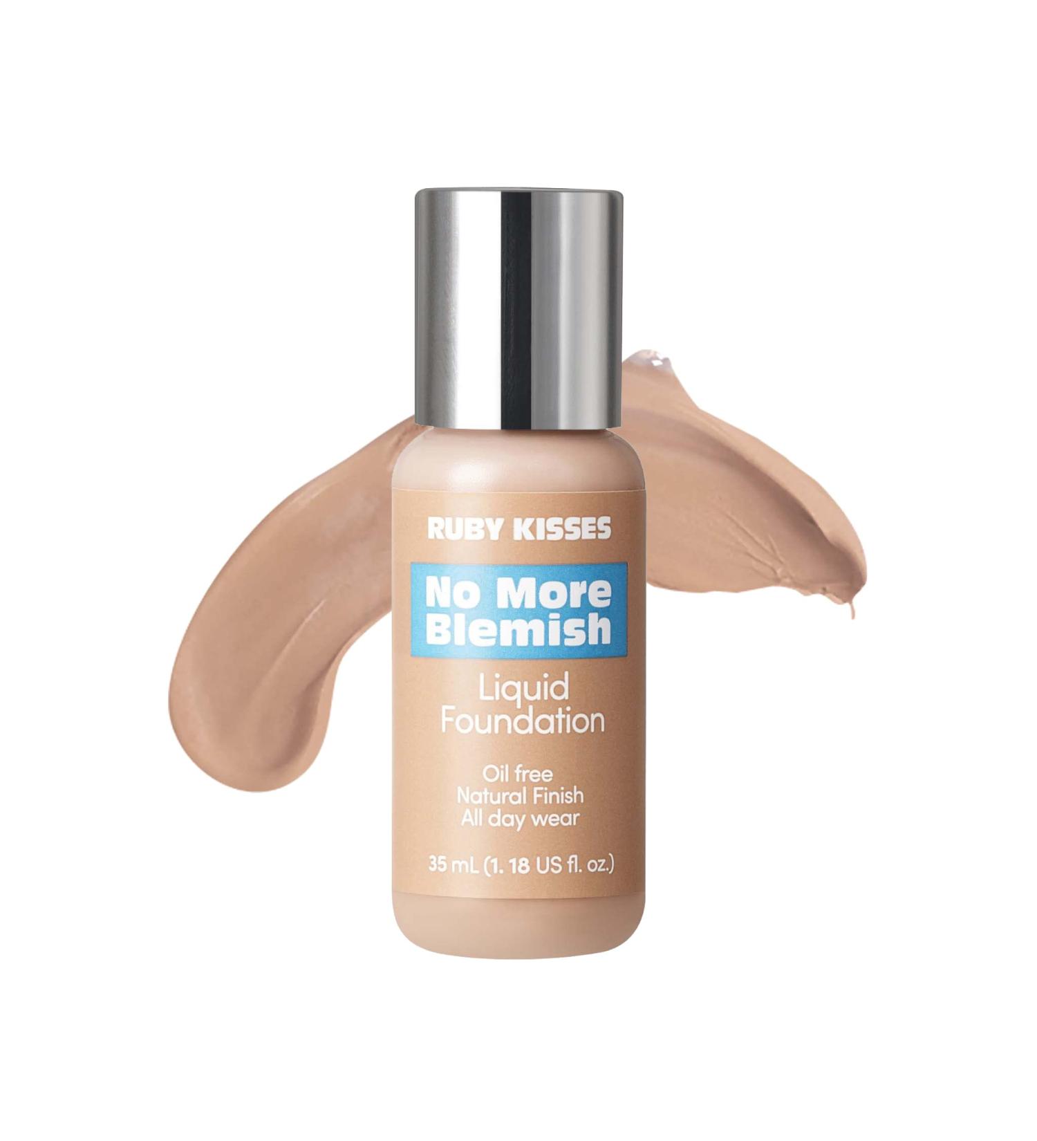 Ruby Kisses No More Blemish Oil-Free Liquid Foundation 1.18 Fl Oz (Rich Beige) - Korean Makeup - Buy Online on SooperMarket.com