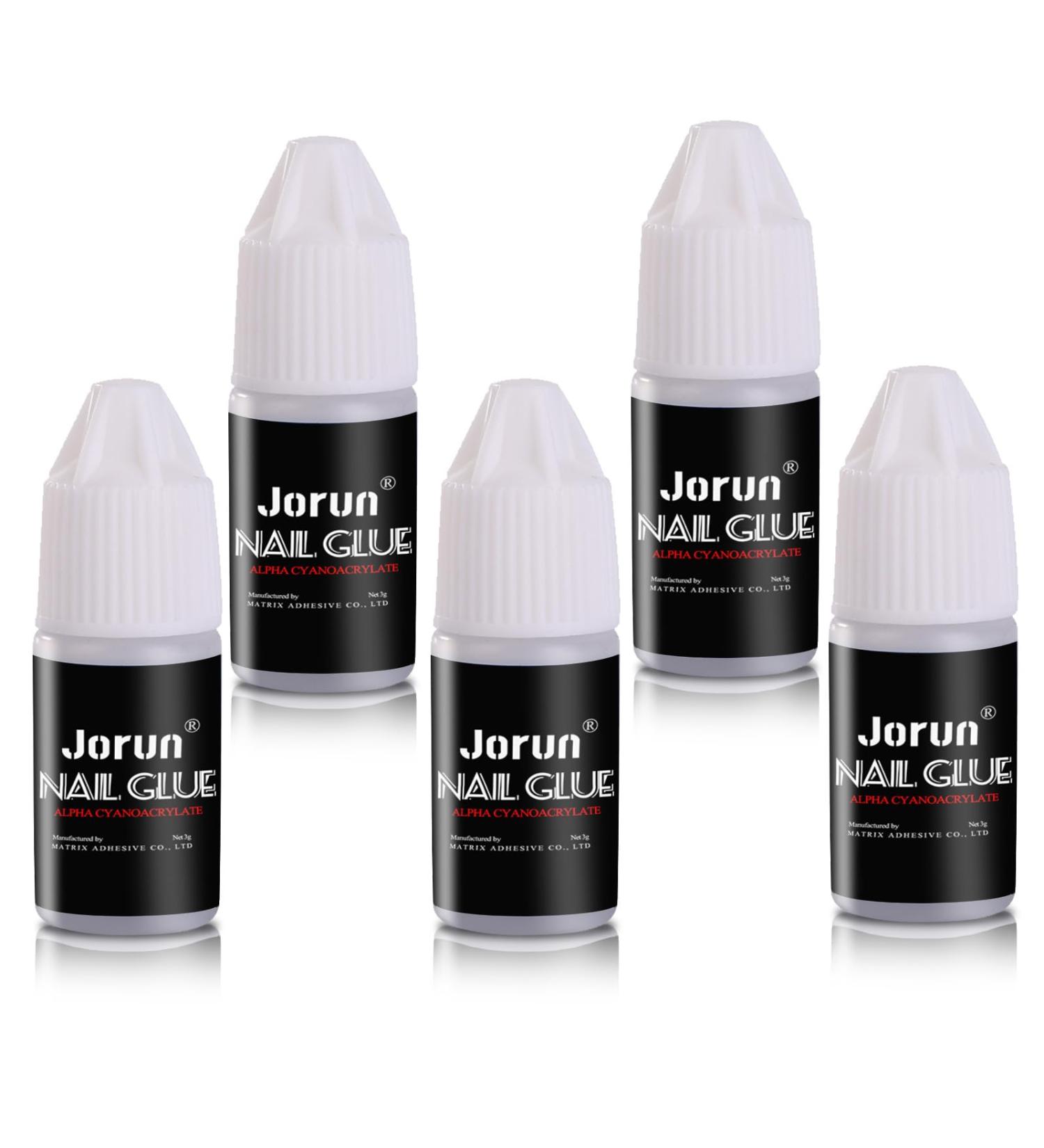 5pc Strong Nail Glue Quick Dry Professional Nail Glue for Acrylic Tips Extra Strong False Nail Glue Nail Glue Extra Strong for False Nails And Nail Gem Glue 3g*5 - Buy Online on SooperMarket.com