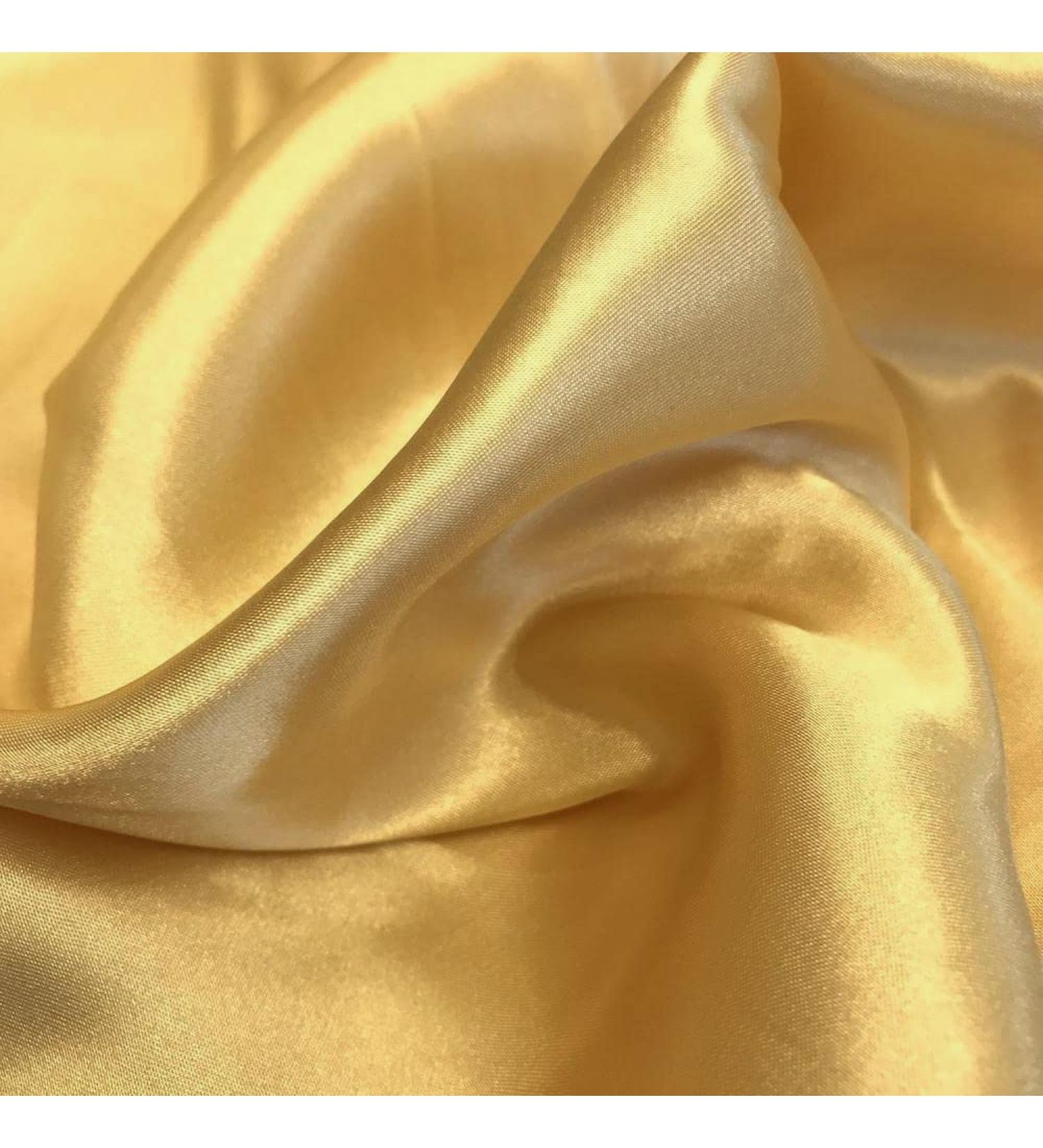 Charmeuse Satin Fabric - 5 Yards Continuous - 60 Wide - Silky Bridal & Fashion Crafts - Rich Gold Color - Buy Online on SooperMarket.com