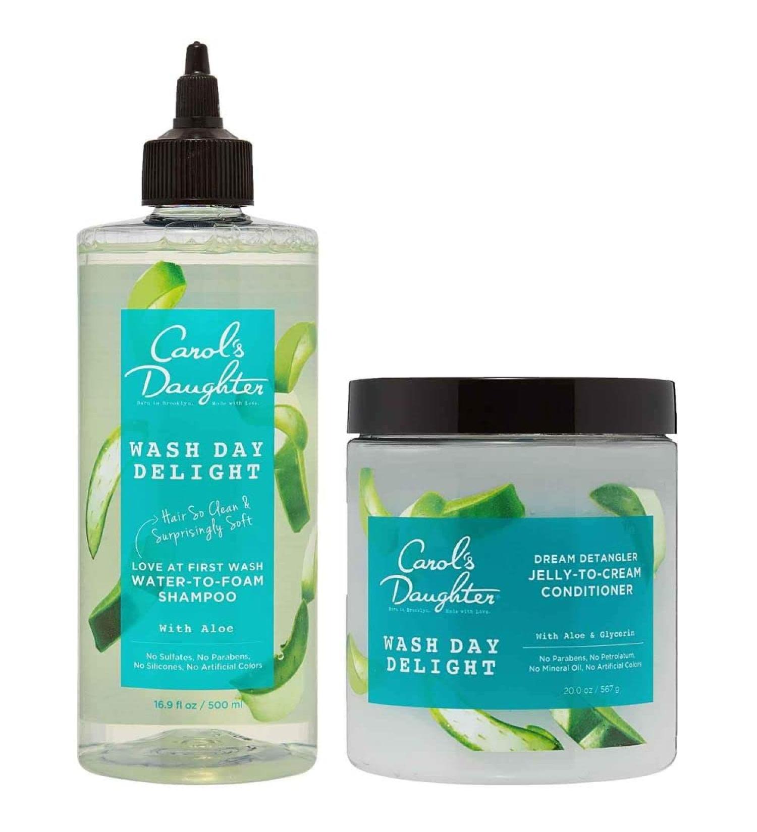 Carol's Daughter Wash Day Delight Sulfate Free Shampoo & Conditioner Gift Set - Curly, Natural, and Textured Hair Care with Aloe and Micellar Technology - Buy Online on SooperMarket.com