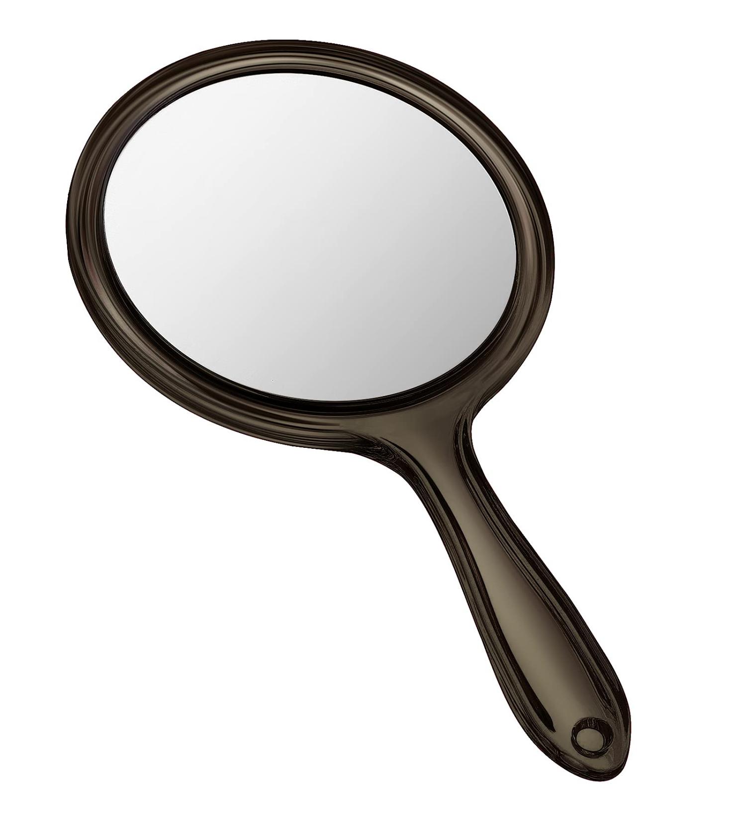 Double Sided Handheld Makeup Mirror with 1X/2X Magnification - Black - Buy Online on SooperMarket.com