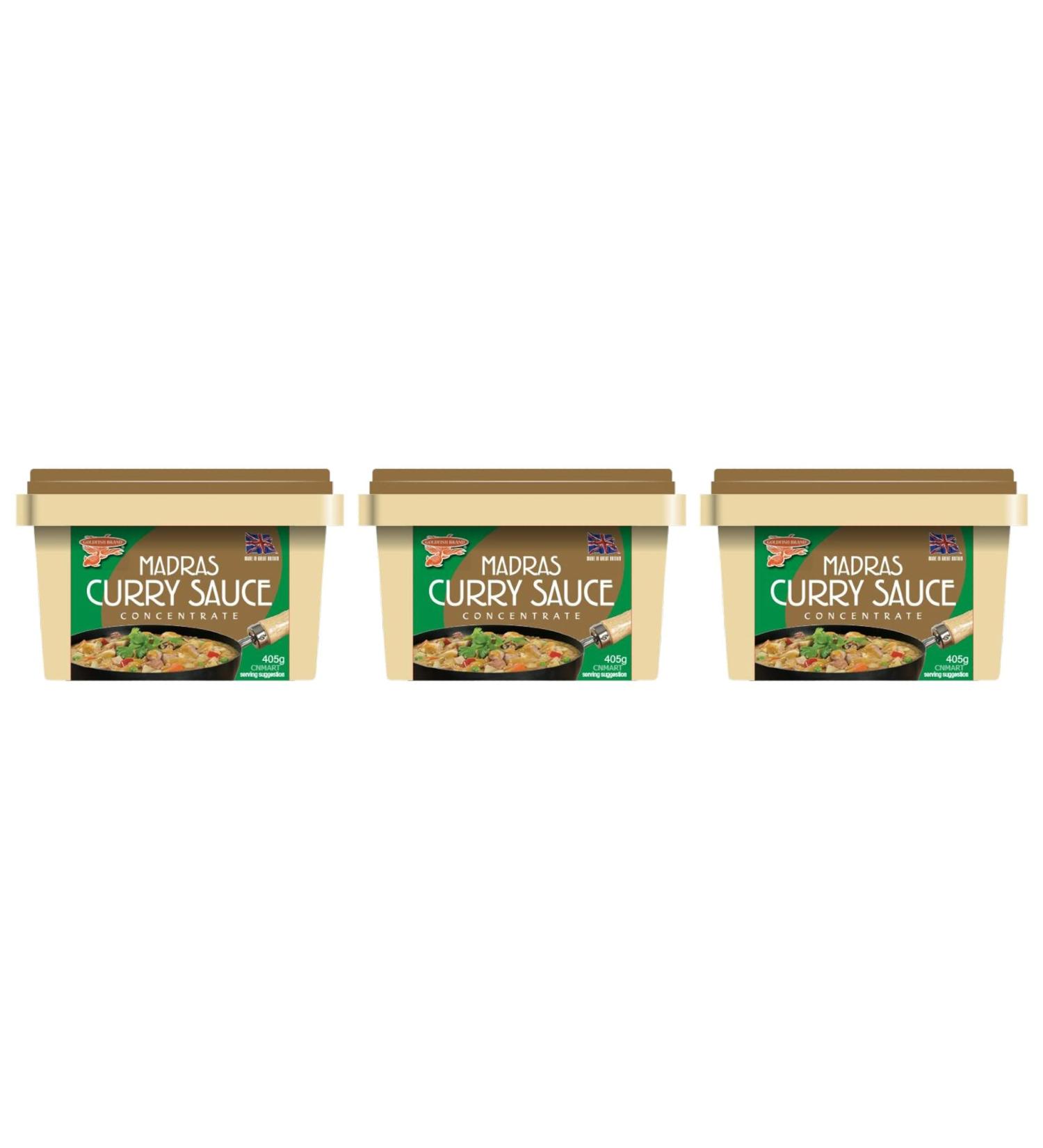 Goldfish Madras Original Curry Sauce Concentrate 405g (Pack of 3) by CNMART - Buy Online on SooperMarket.com