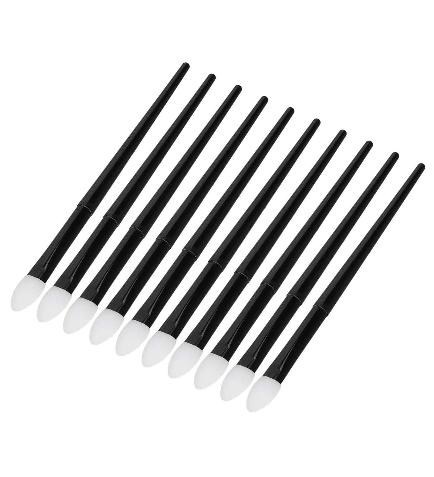 Silicone Eyeshadow Brush 10pcs Curved Brush Tip Silicone Glitter Applicator Comfortable Reusable for Lip Colors - Buy Online on SooperMarket.com