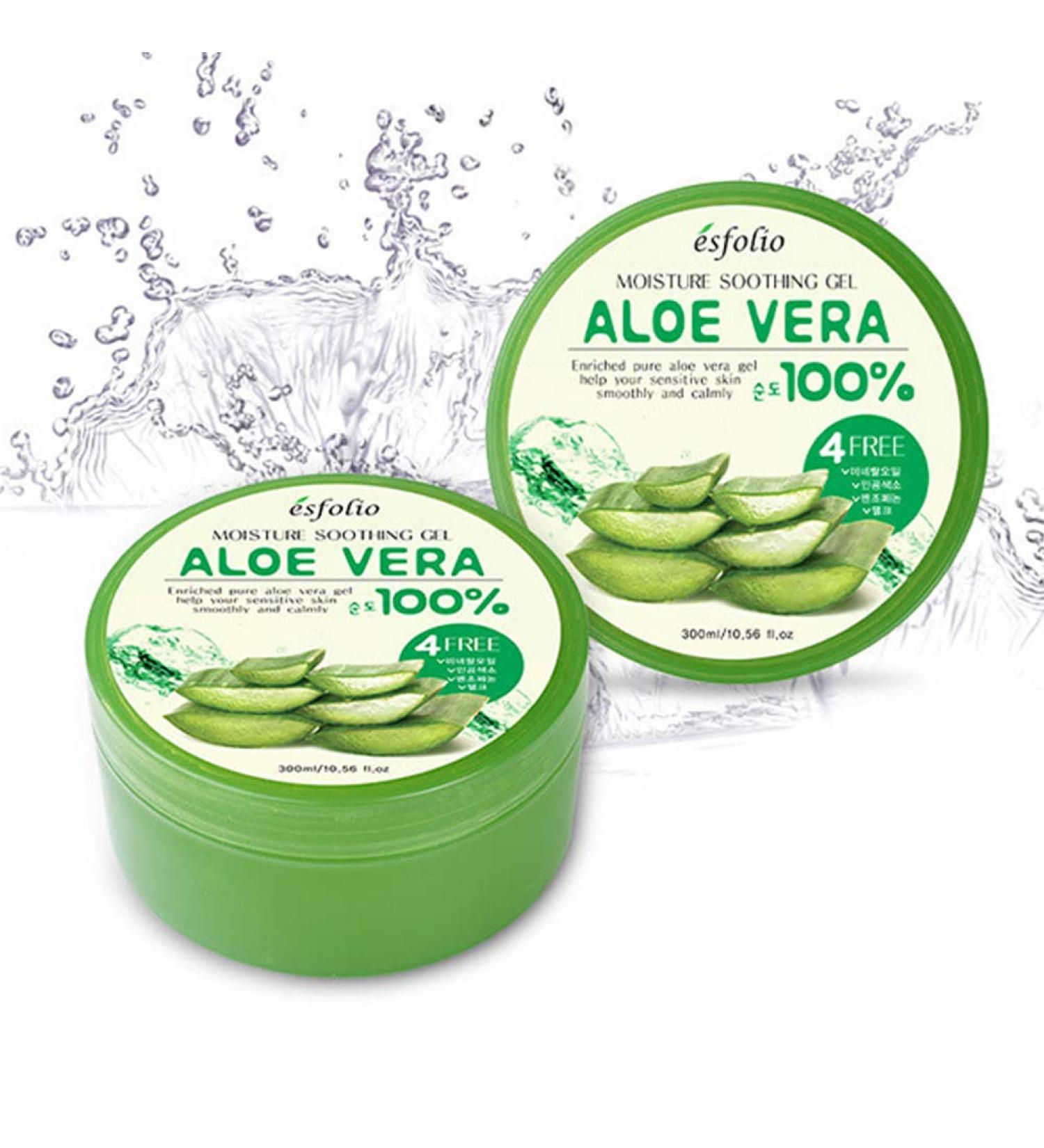 Esfolio 2 Pack Soothing Moisture Aloe Vera Gel 300ml - Korean Cosmetics K-Beauty Product - Buy Online on SooperMarket.com
