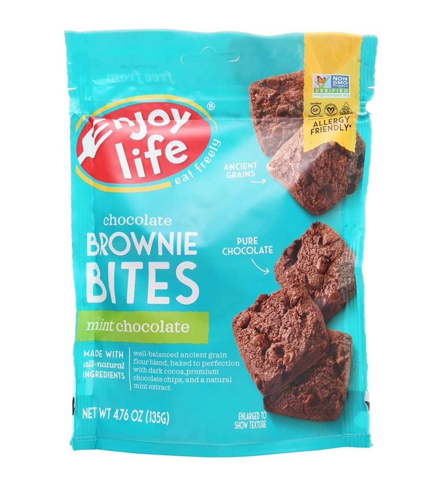 Enjoy Life Foods Chocolate Brownie Bites Mint Chocolate 4.76 oz (135 g)
