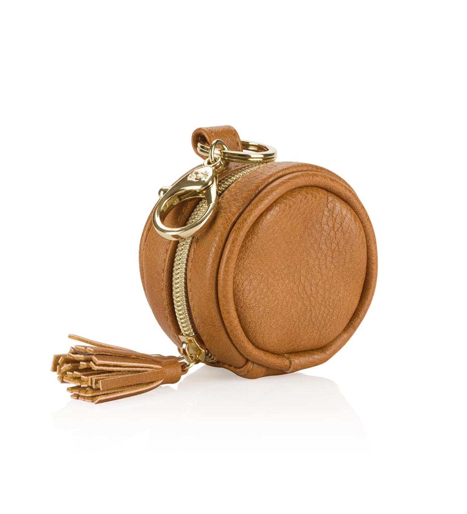 Itzy Ritzy Pacifier Case with Clip - Holds 2 Pacifiers, Cognac - Attach to Diaper Bag or Purse - Buy Online on SooperMarket.com