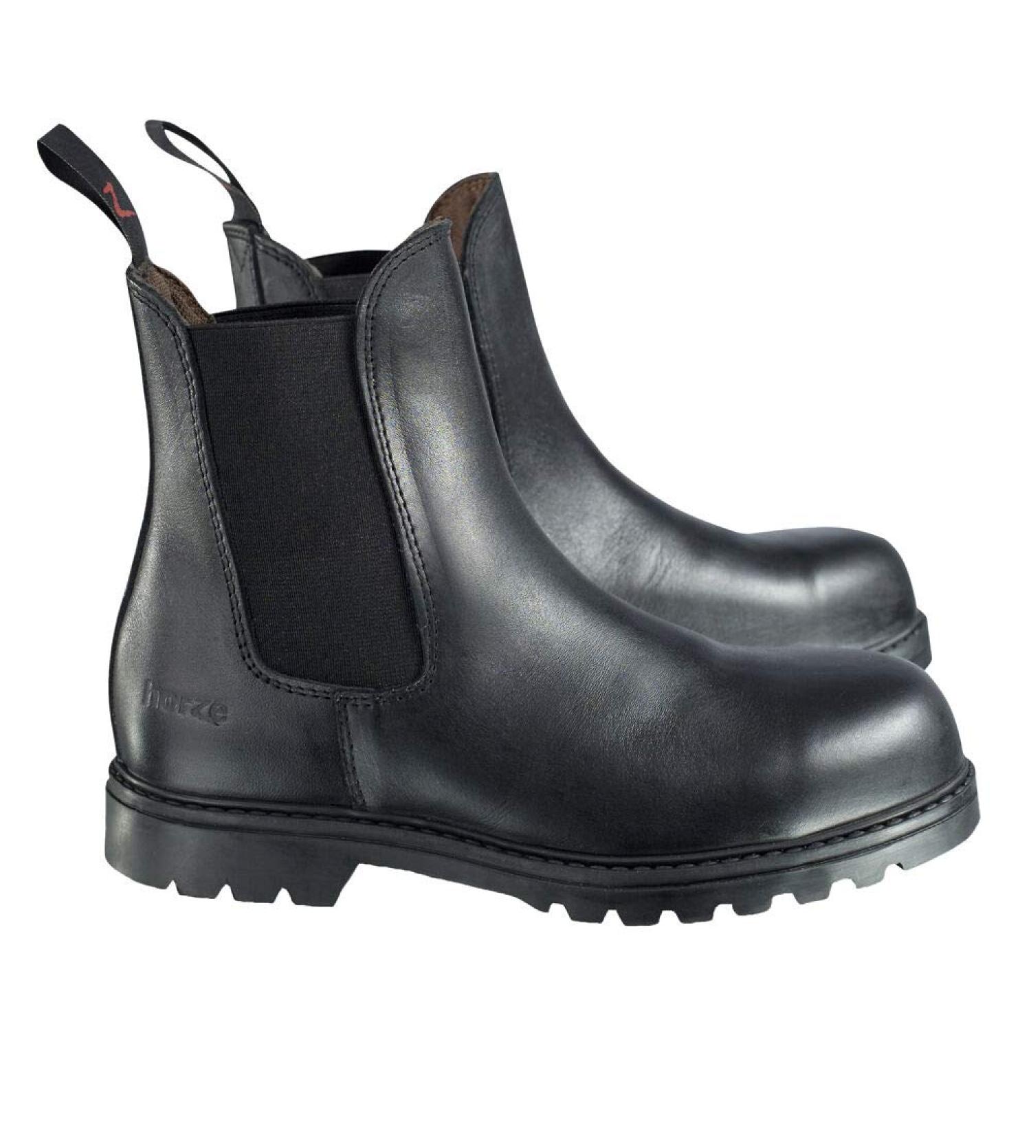 HORZE Kids Safety Work Paddock Boots Black EU 39 - Durable and Safe Footwear for Young Riders - Buy Online on SooperMarket.com
