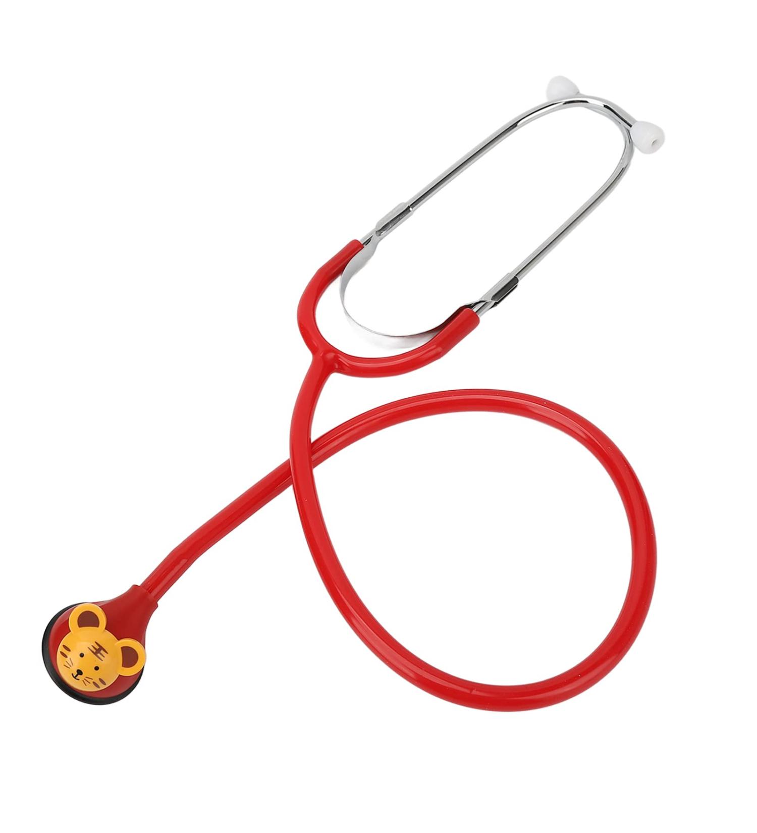 Kids Pediatric Clinician Stethoscope - Cartoon Animals Accurate Sound Soft Earplugs Adjustable Earpiece - 5 Animal Heads Included - Buy Online on SooperMarket.com