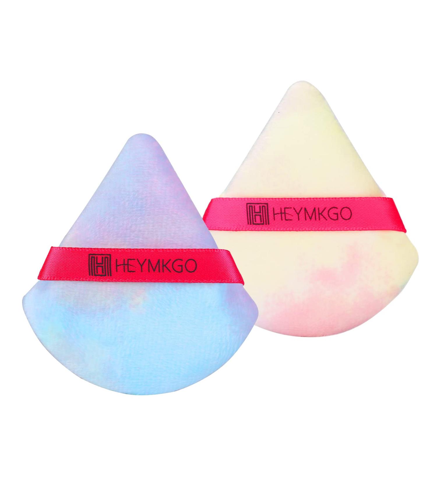 Reusable Velvet Powder Puffs - 2pcs Triangle Wet/Dry Dual-Use Makeup Sponges - Buy Online on SooperMarket.com