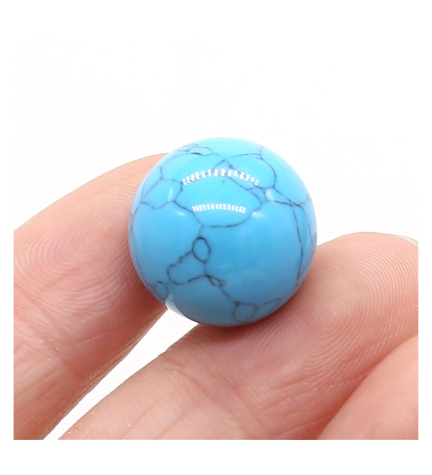 Natural Crystal Rough 16mm Round Natural Crystal Quartz Transfer Ball Polished Gemstone Beads Specimen DIY Jewelry Home Natural Stone (Color : Blue Turquoise Size : 1PC) - Buy Online on SooperMarket.com