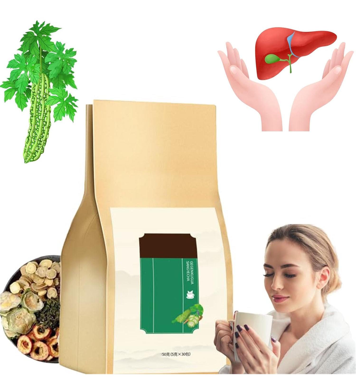 Bitter Melon and Mulberry Leaf Tea Bitter Gourd Mulberry Leaf Tea Nourish and Protect Liver (1 Box) - Buy Online on SooperMarket.com