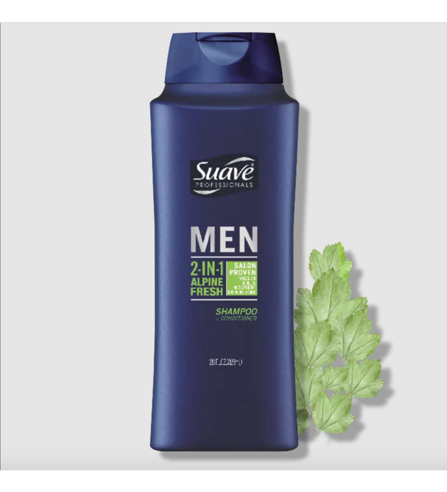 Suave Men Alpine Fresh 2 in 1 Shampoo and Conditioner 28 oz