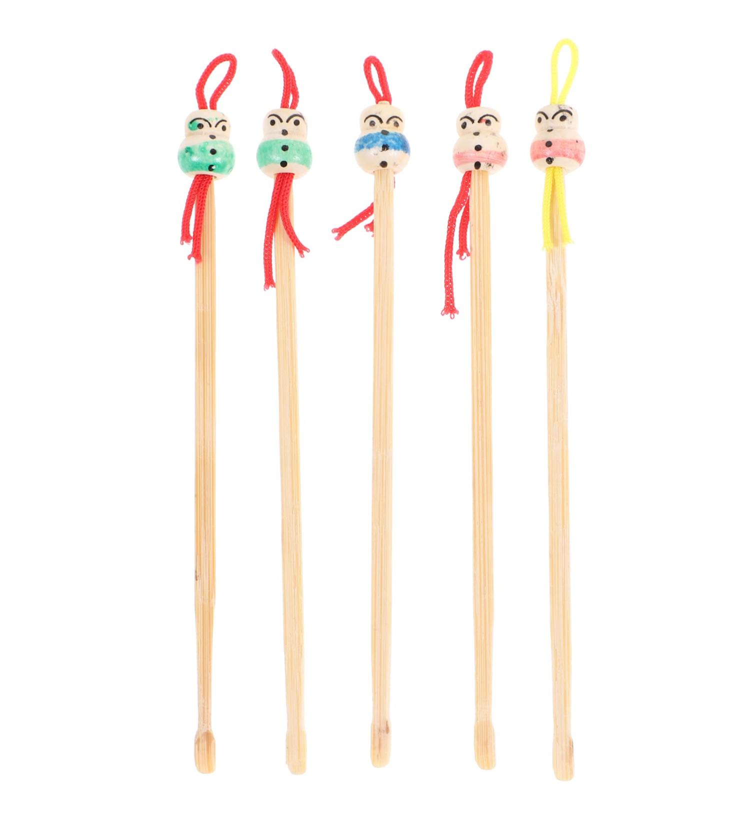 Cleaning Tools 5pcs Wood Ear Pick Oriental Bamboo Ear Cleaning Spoon Cute Chinese Doll Ear Cleaning Spoon Ear Scraper Wax Removers Cleaning Tool Random Color Doll 1 - Buy Online on SooperMarket.com