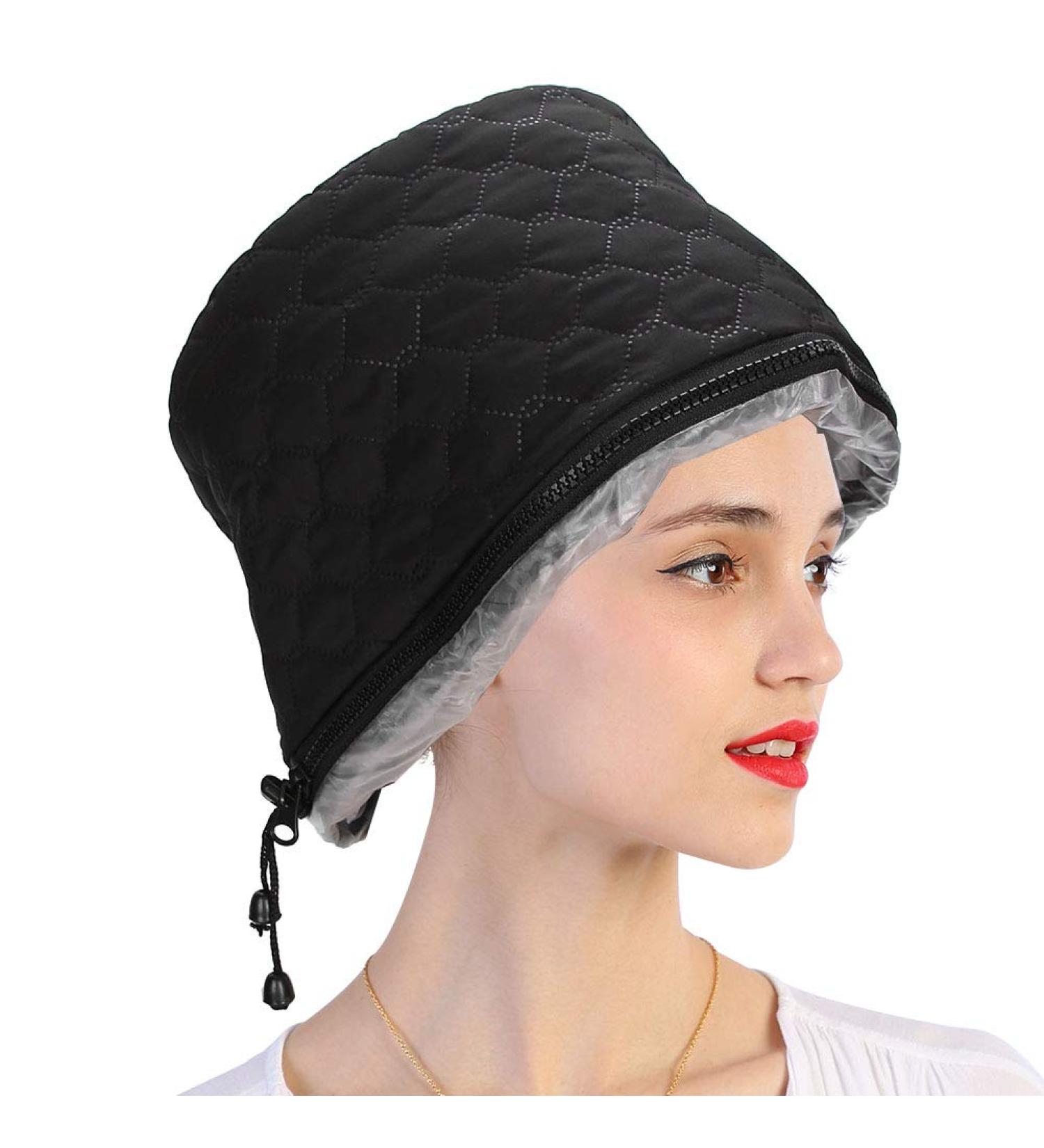 Electric Hair Heating Hat - Hot Oil Treatment & SPA Nourish Care | Adjustable Temperature | Soft PU Material - Deep Conditioning Hair Care - Buy Online on SooperMarket.com