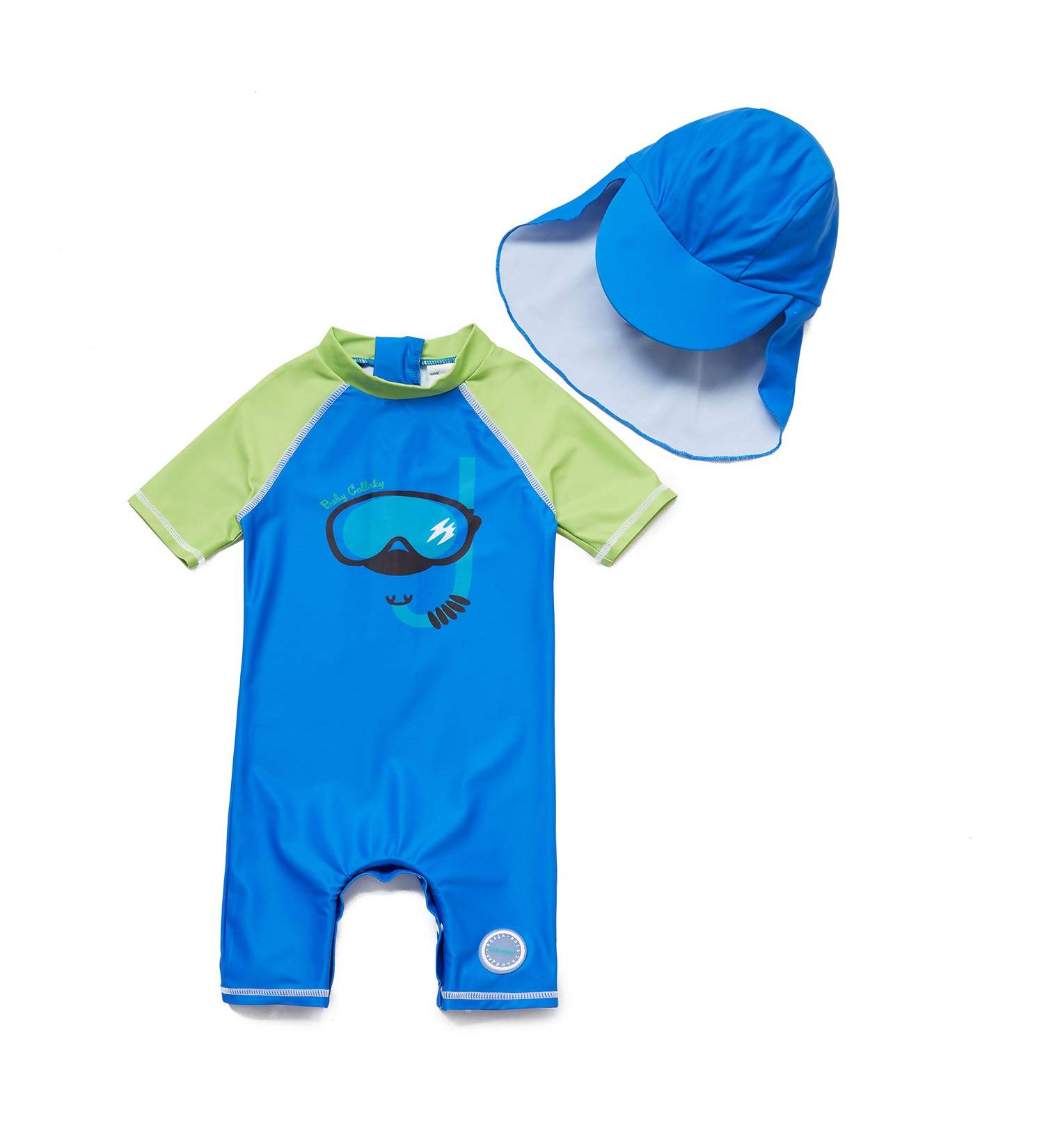 BONVERANO Baby Boys Swimsuit | Toddler Bathing Suit with UPF 50+ Sun Protection | Zipper One Piece Swimwear | 2-3 Years | Diving-goggles - Buy Online on SooperMarket.com