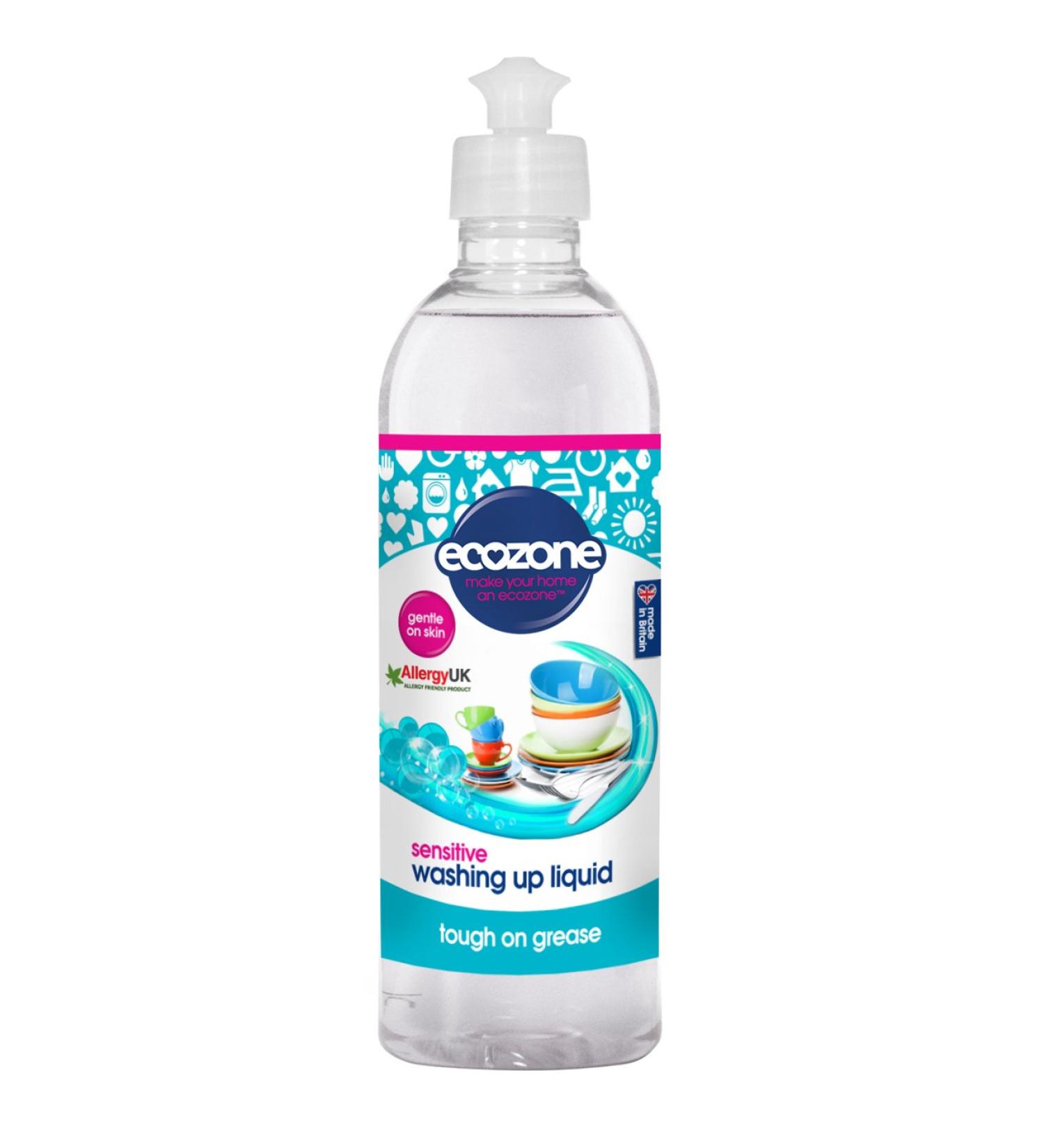 Ecozone Sensitive Washing Up Liquid 500ml - Gentle Formula (Pack of 1) - Buy Online on SooperMarket.com