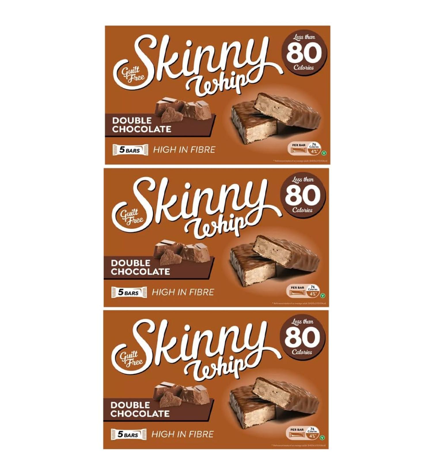 3 x 5pk Double Chocolate Bars Low Calories Cocoa Lunch Box Sweet Snack Confectionery