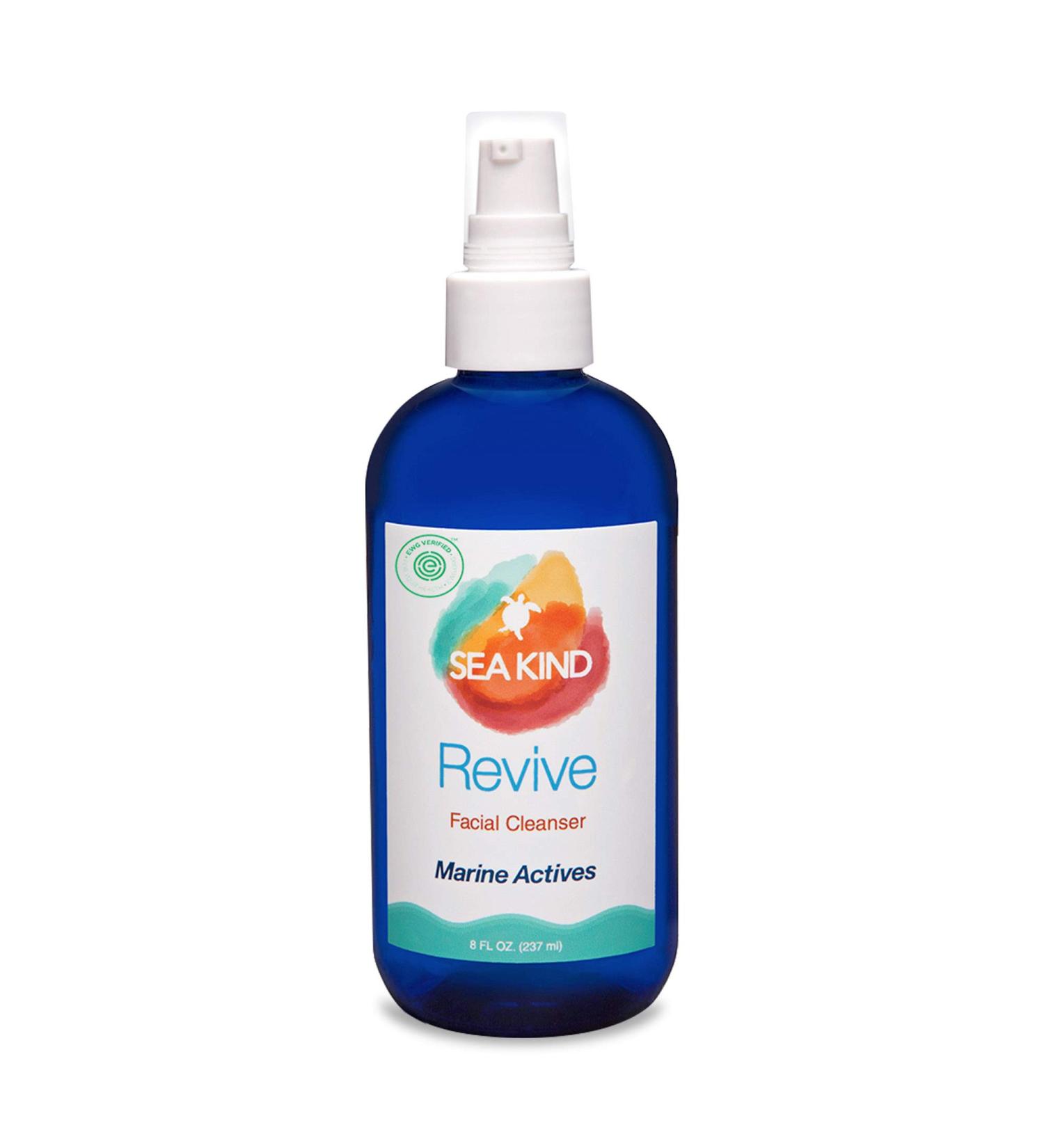 Revive Facial Cleanser - Natural Face Wash with Marine Actives Aloe Vera | Gentle Non-Drying Vegan | 8 fl oz - Perfect for All Skin Types - Buy Online on SooperMarket.com