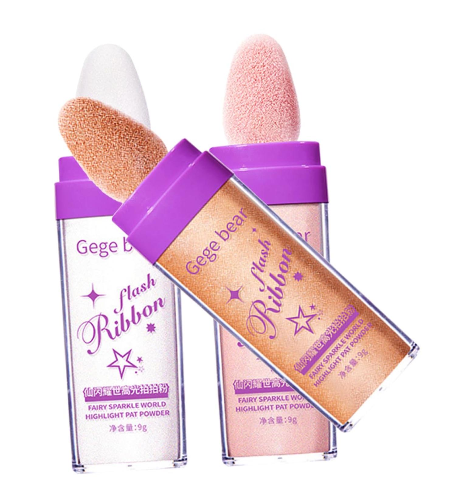 BELLIFFY 3pcs Highlight Pat Powder Highlighter Powder Patting Glitter Highlight Patting Powder Glitter for Hair Makeup Highlighter Body Highlighter Face Powder Compact Body Makeup - Buy Online on SooperMarket.com