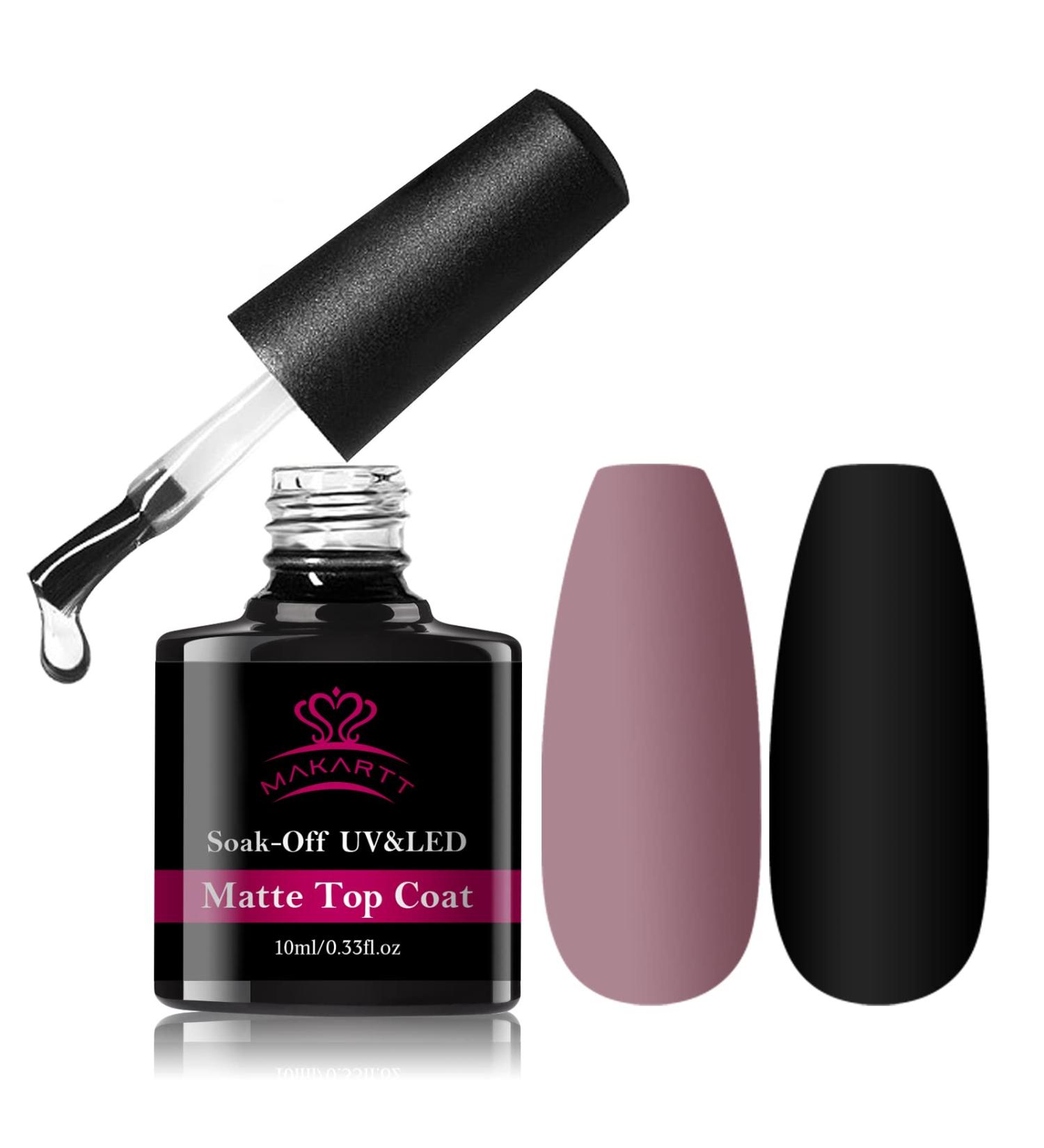 Makartt No Wipe Matte Gel Top Coat - 10ml Clear Finish for Nail Art Designs - Buy Online on SooperMarket.com