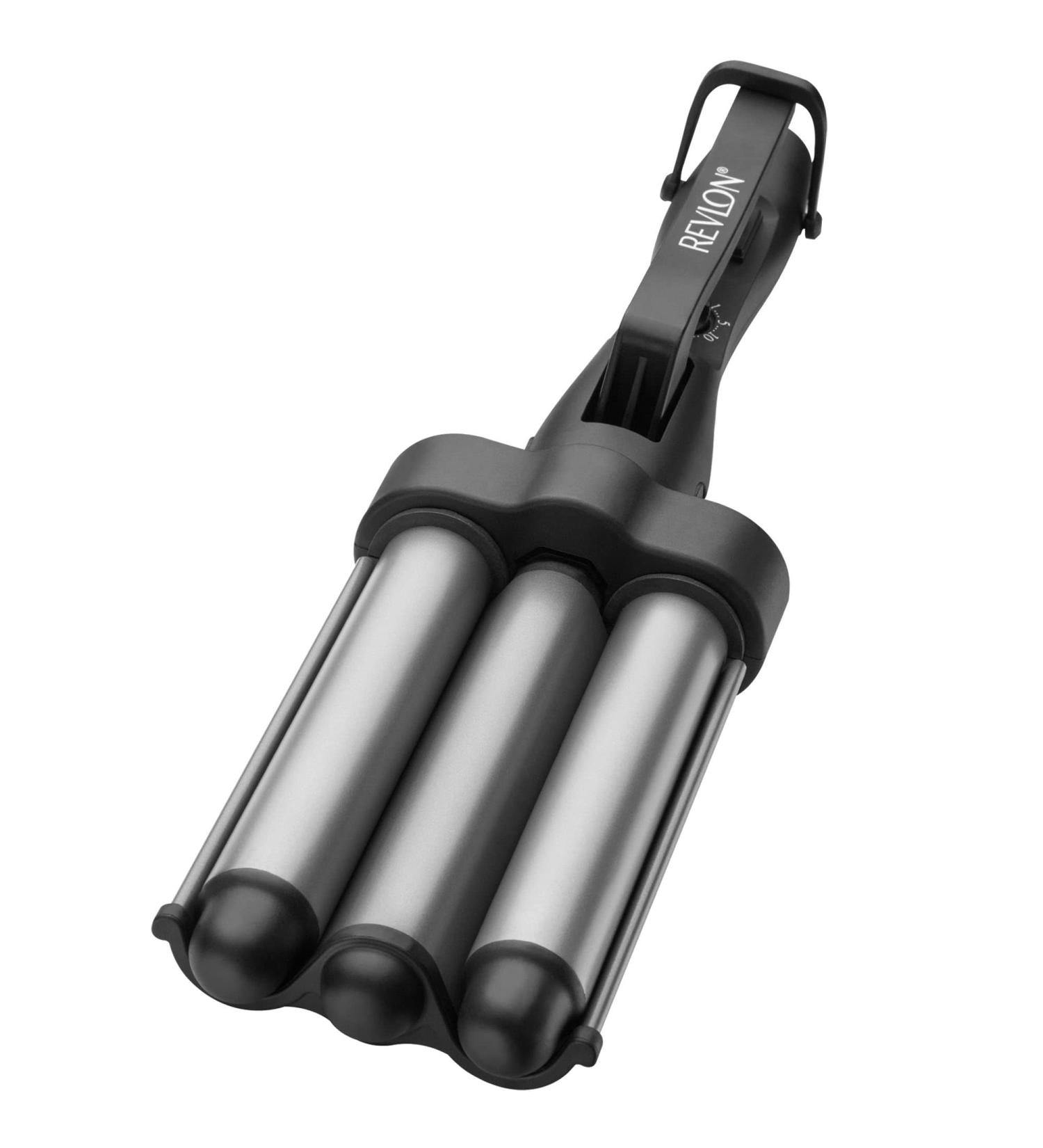 REVLON 3 Barrel Jumbo Hair Waver for Long-Lasting Natural Waves - Grey - Buy Online on SooperMarket.com