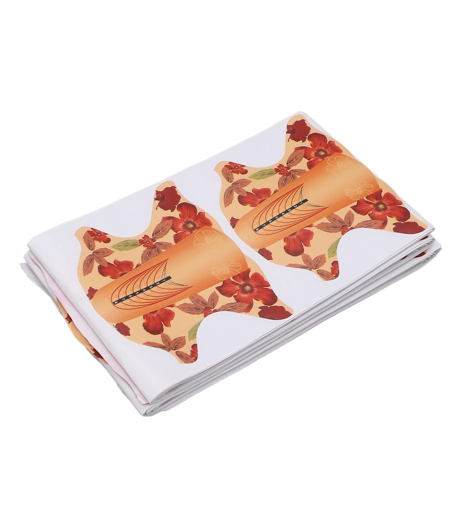 Eco-Friendly 100pcs Nail Extension Forms - Orange | For Nail Artists, Salons & Home Use - Buy Online on SooperMarket.com
