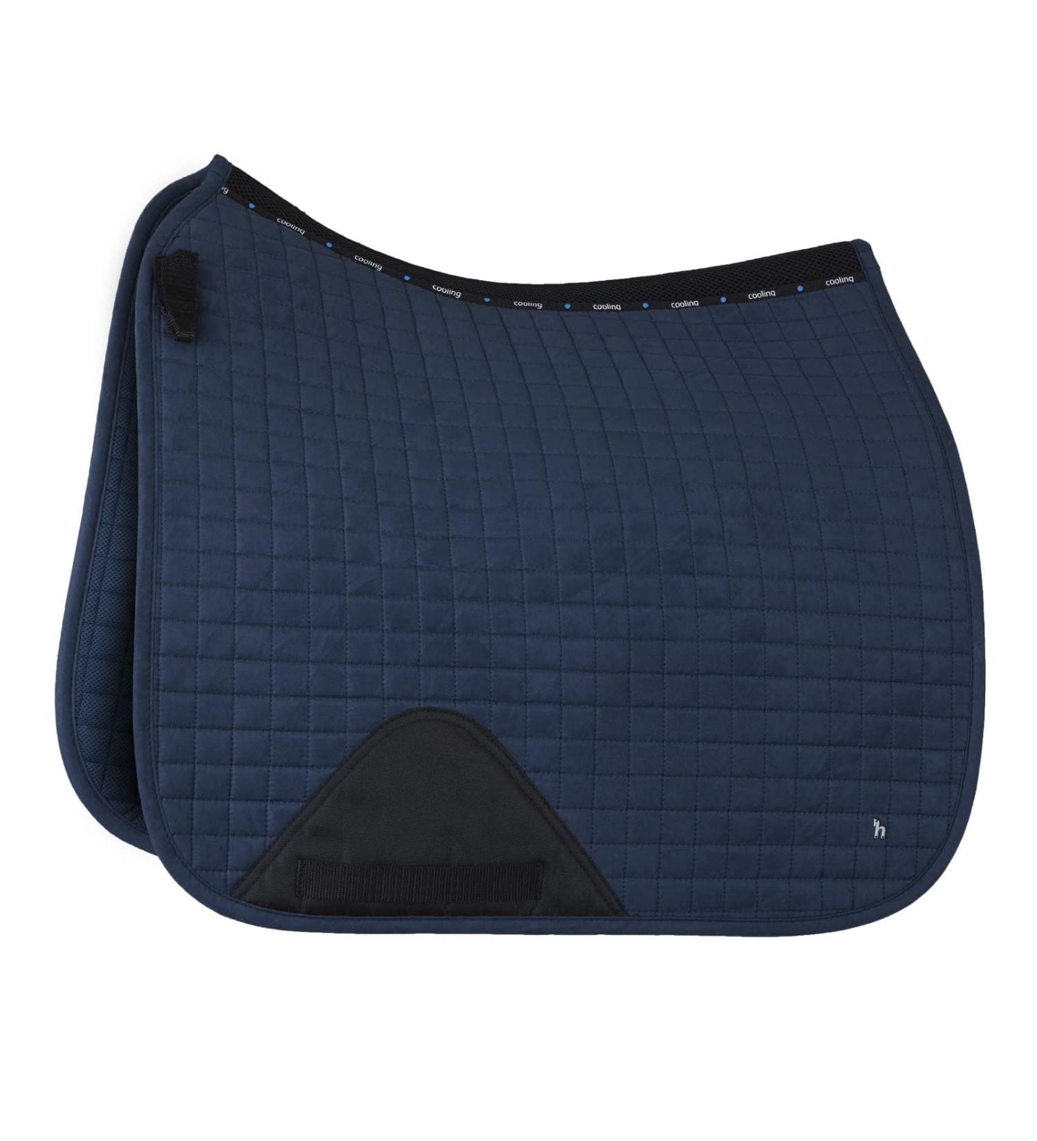 Horze Cooling Summer Quilted Dressage Saddle Pad - Ventilated Obscure Night Dark Blue - Buy Online on SooperMarket.com