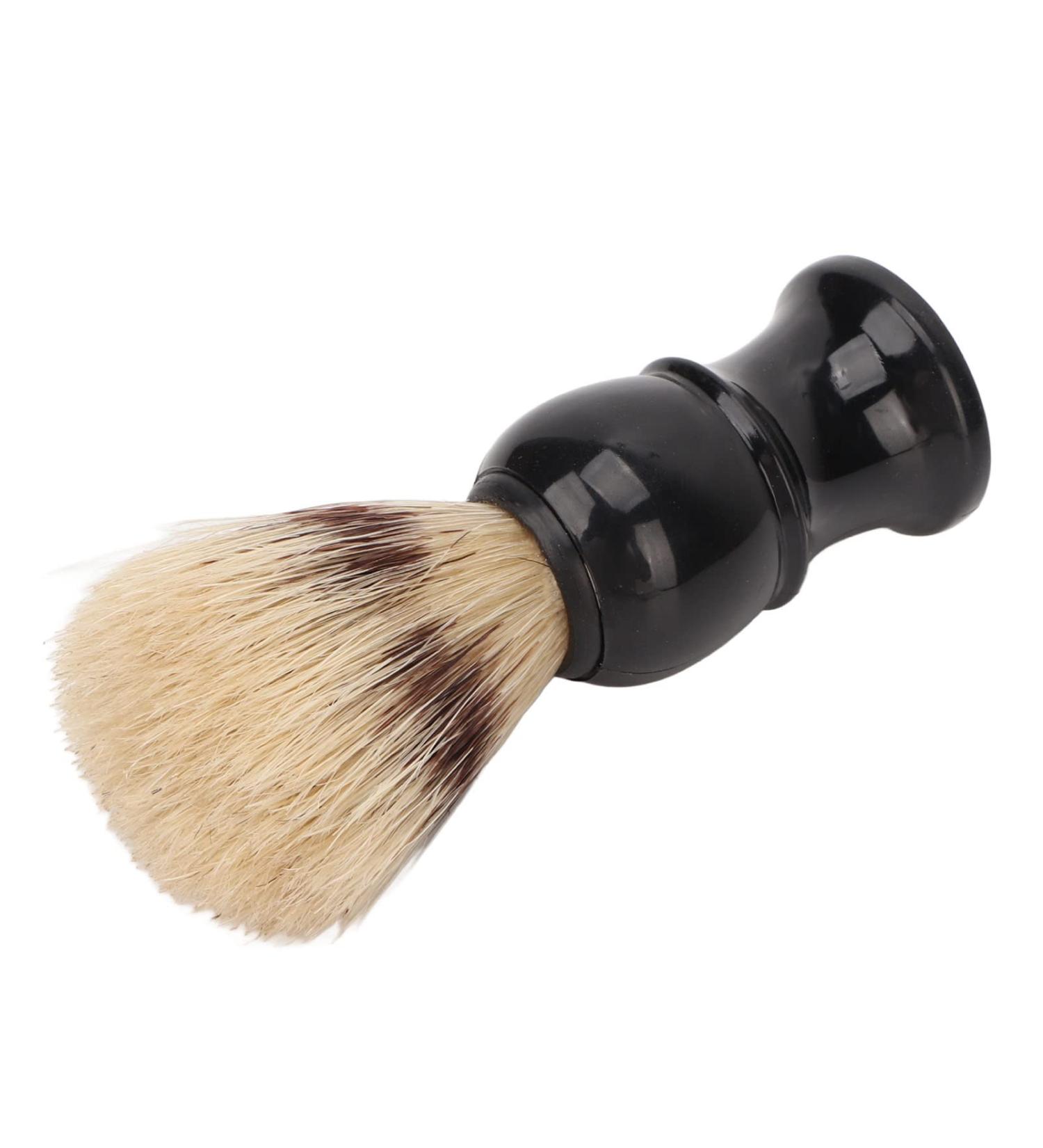 Jauarta Shaving Brush for Men - Portable Black Curved Handle Foaming Beard Cleaning Brush for Home Salon & Travel - Buy Online on SooperMarket.com