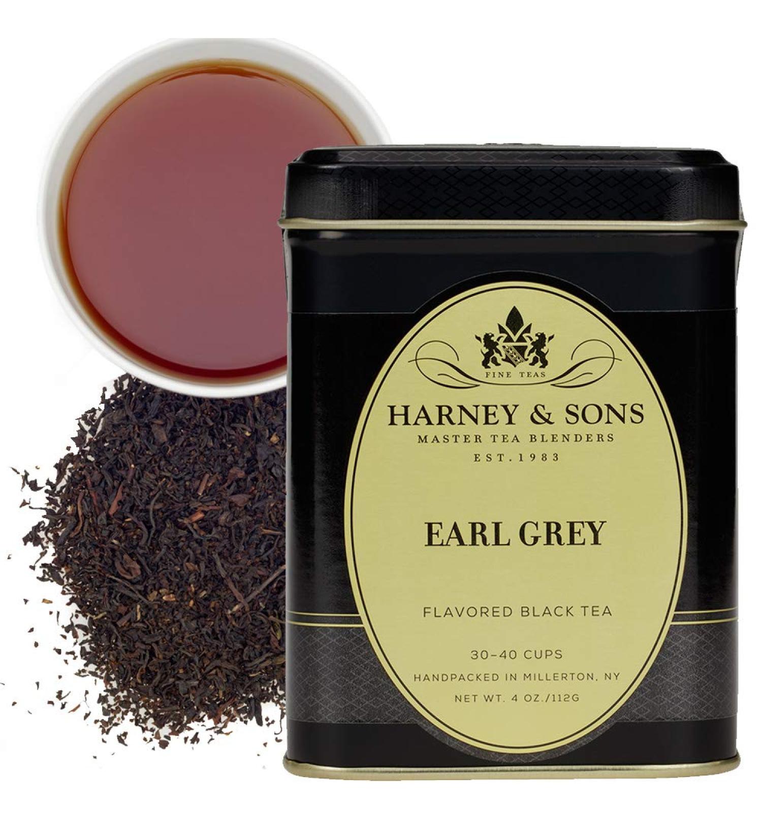 Harney & Sons Black Earl Grey Loose Leaf Tea - 4 oz | Premium Quality - Buy Online on SooperMarket.com