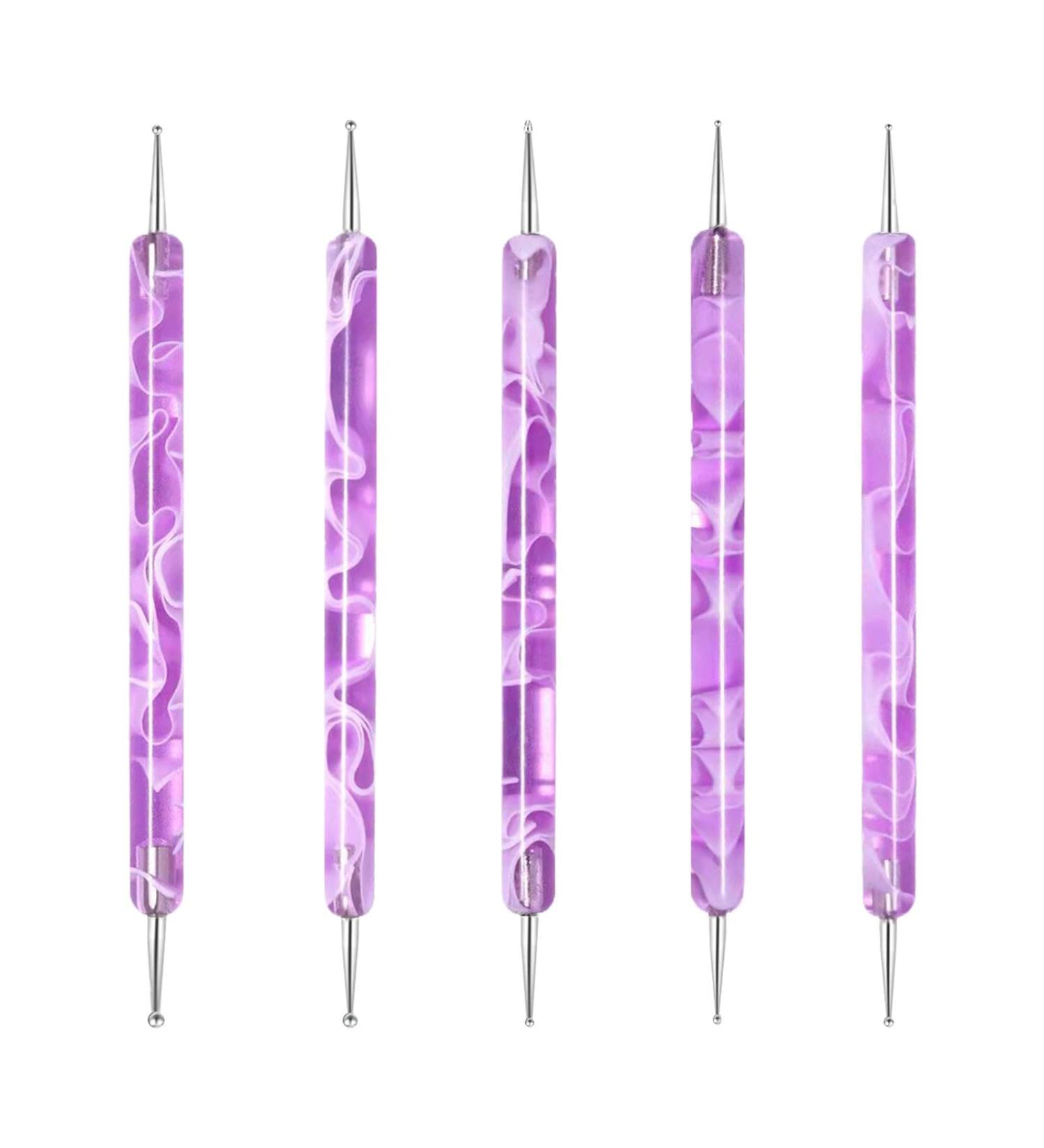 Toseky Nail Liner Brushes | Nail Liner Brush Dotting Pen Double Ended Multifunctional Nail Brushes Miniature Painting Brushes Nail Liner Brush Dotting Pen Purple - Buy Online on SooperMarket.com