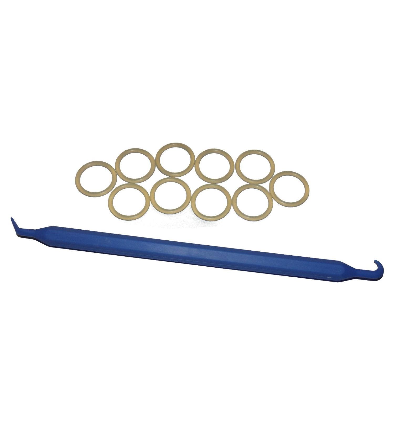 Scuba Tank Yoke K-Valve O-Ring Set | 5/8 Polyurethane O-Rings (10 pcs) with Bonus O-Ring Pick - Buy Online on SooperMarket.com