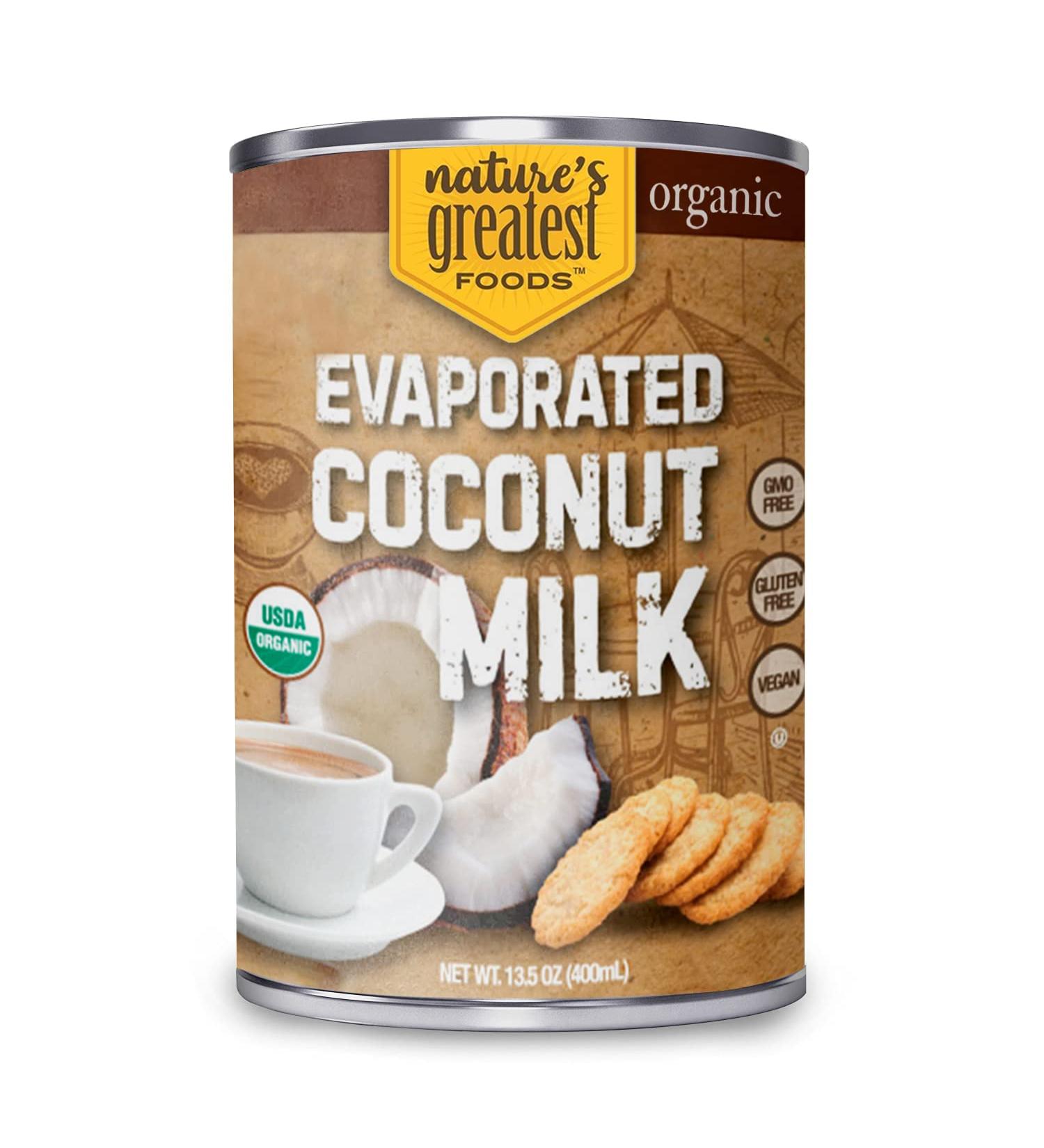 Nature's Greatest Foods Organic Evaporated Coconut Milk - 13.5 oz (Pack of 12) | Gluten-Free & Vegan - Buy Online on SooperMarket.com