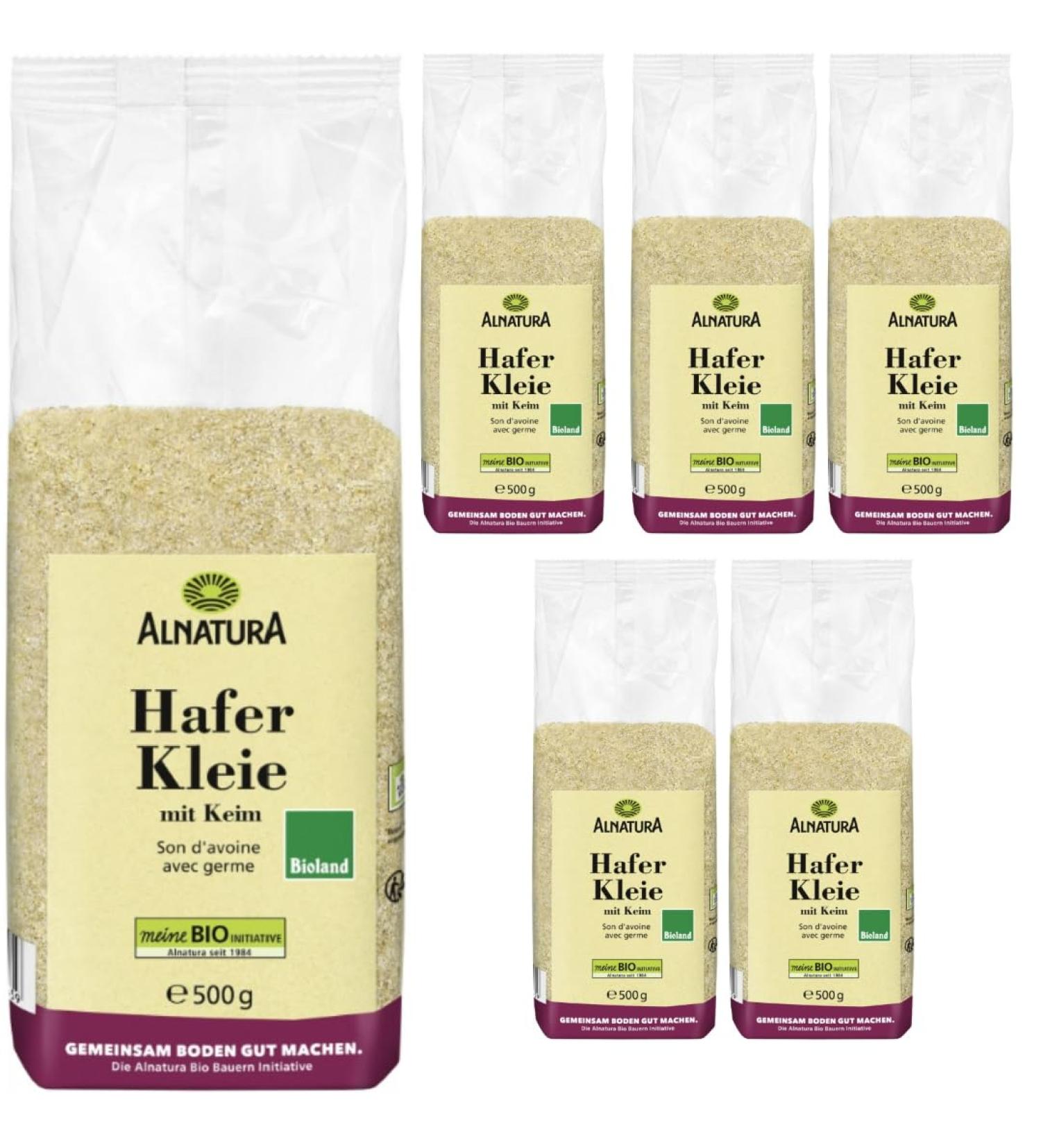 Buy Alnatura Oat Bran with Germ - Pack of 6 (6 x 500g) | Premium Quality Healthy Grain International Shipping Available - Buy Online on SooperMarket.com