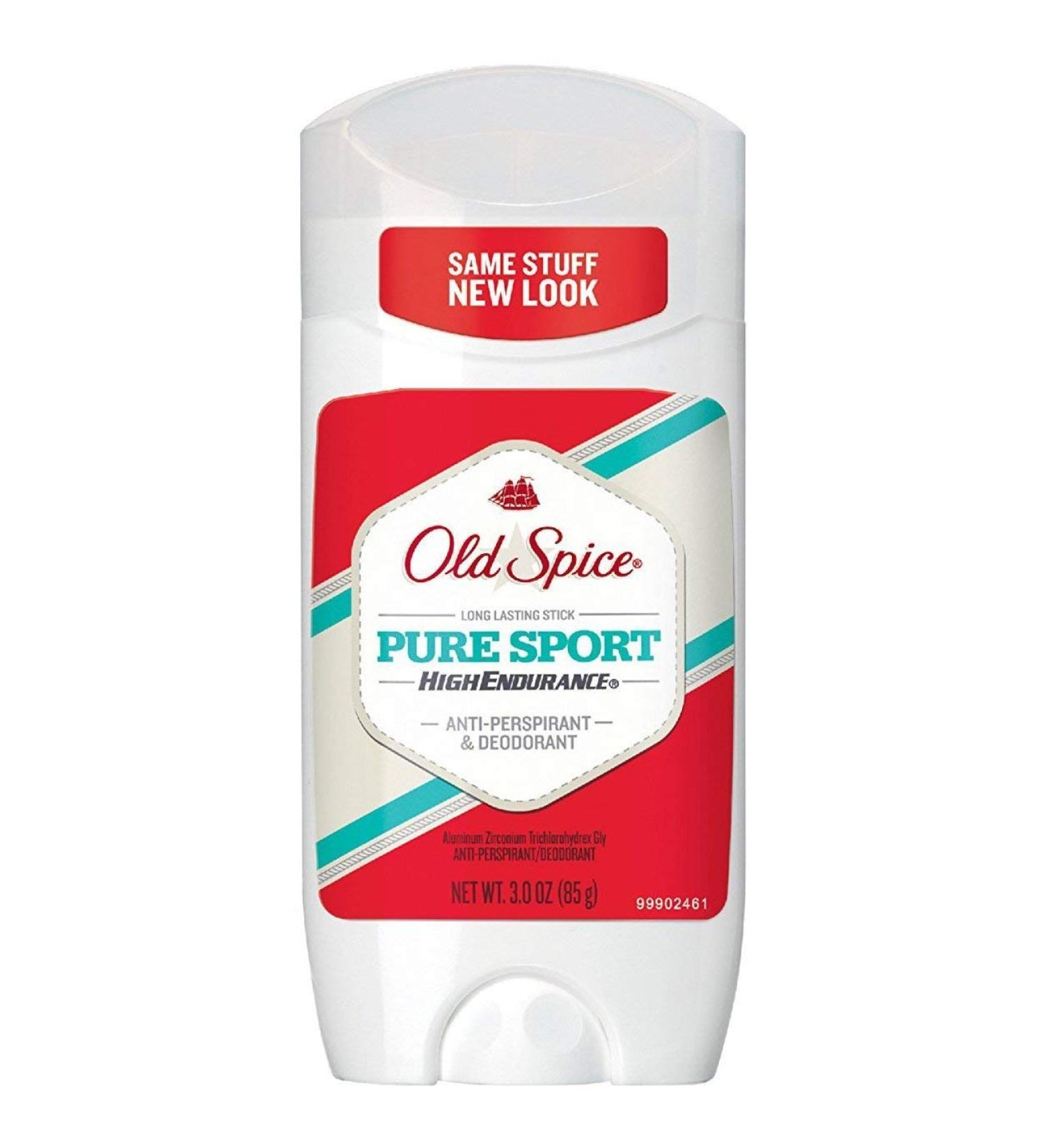 Old Spice High Endurance Anti-Perspirant & Deodorant Pure Sport 3 oz (Pack of 3)
