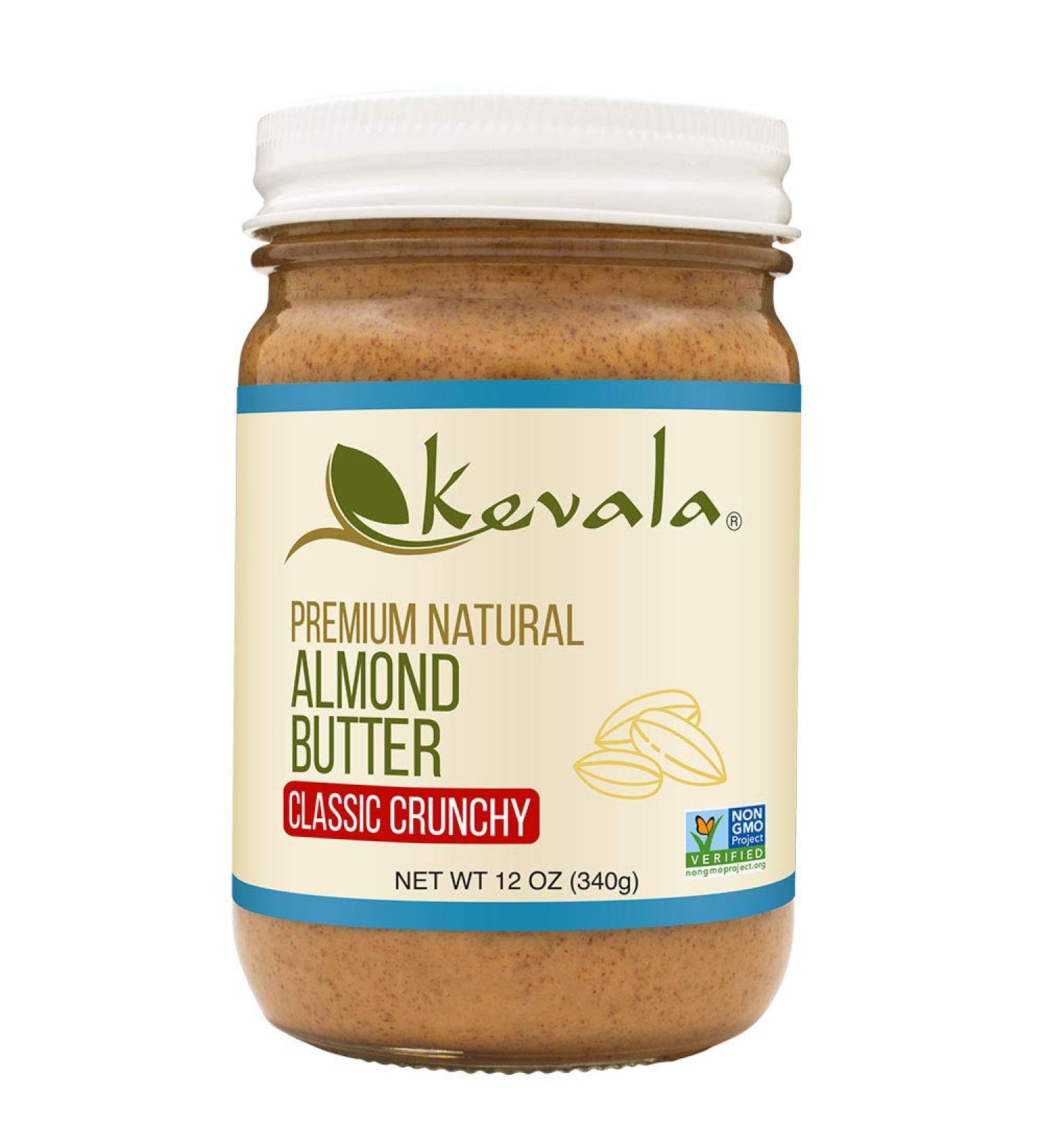 Kevala Almond Butter Classic Crunchy 12 oz - 100% Natural & Delicious - Buy Online on SooperMarket.com