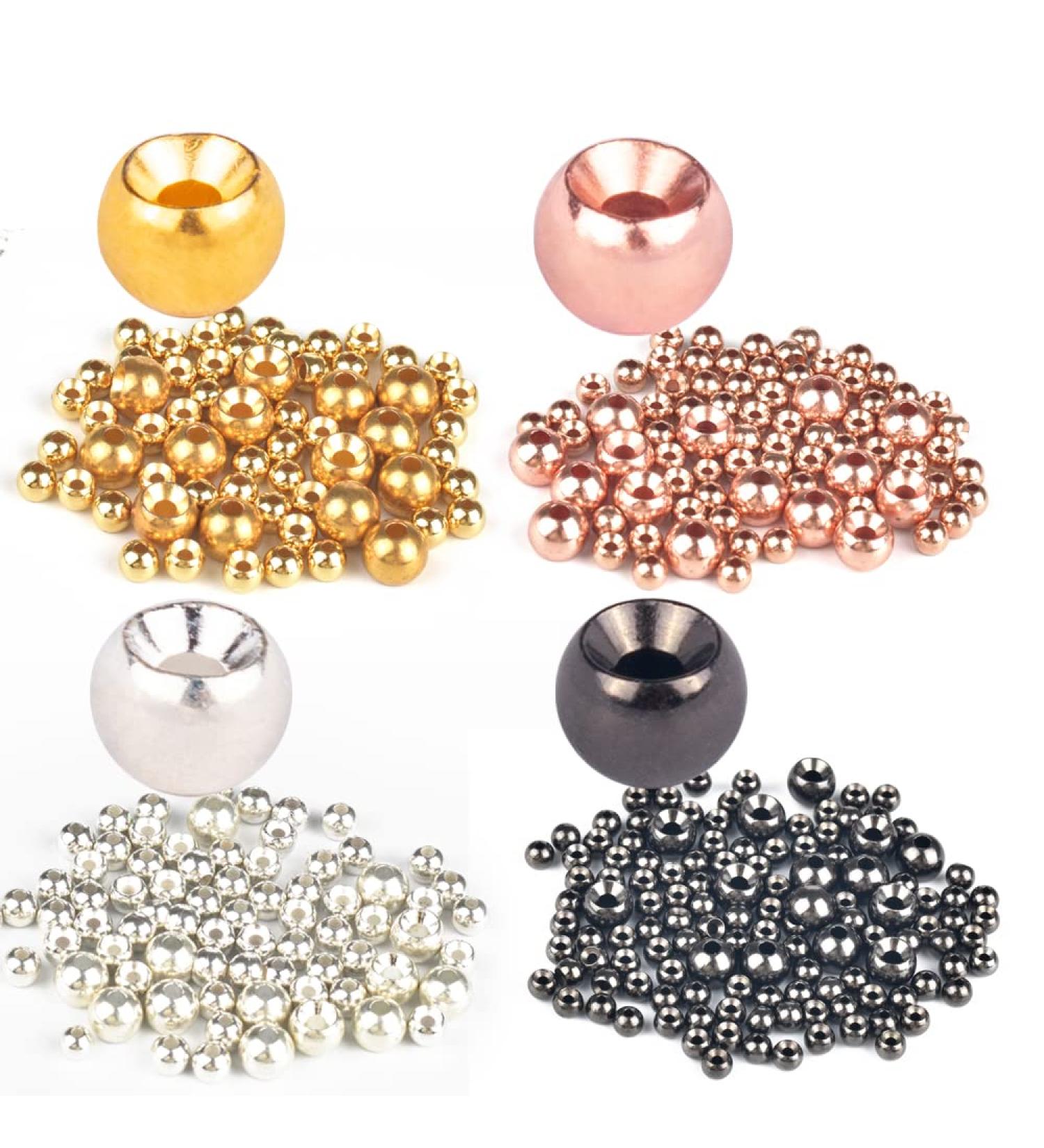 MUUNN 200pcs Fly Tying Tungsten Beads - Cyclops Nymph Head Ball Assortment - 1.5mm - 6.4mm - 4 Colors - Premium Fly Tying Materials - Buy Online on SooperMarket.com